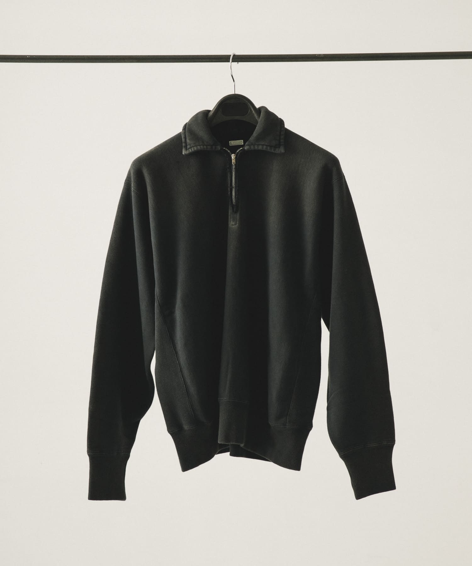 A PRESSE　Vintage Half Zip Sweat BLACK 2
