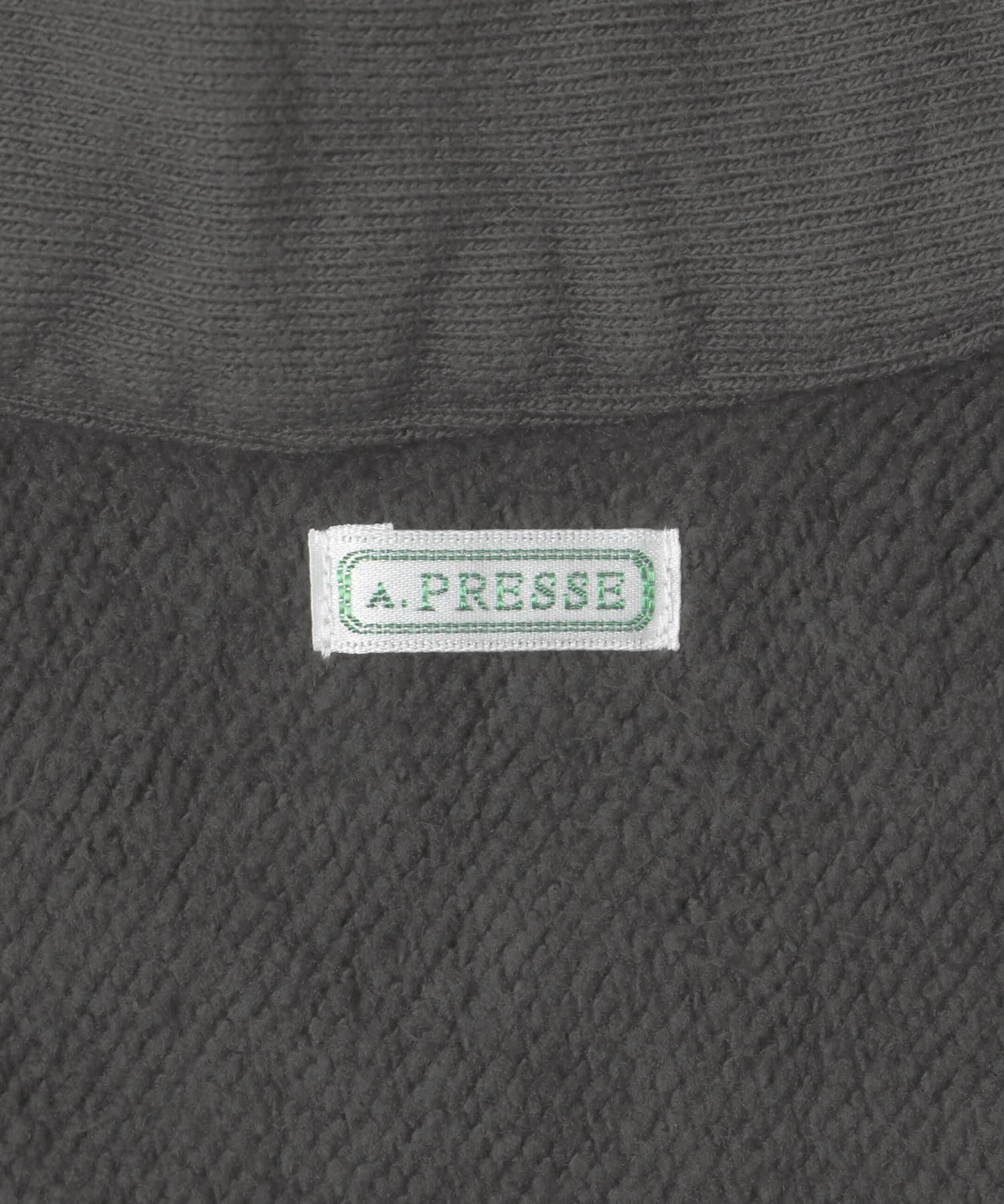 A PRESSE　Vintage Half Zip Sweat BLACK 2