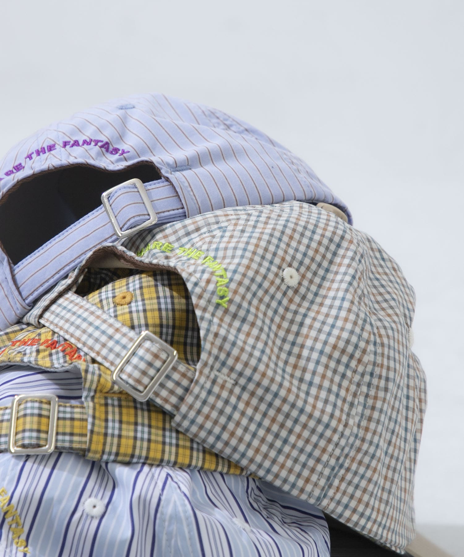 Share the Fantasy　6 panel long brim cap SAX×BROWN FREE