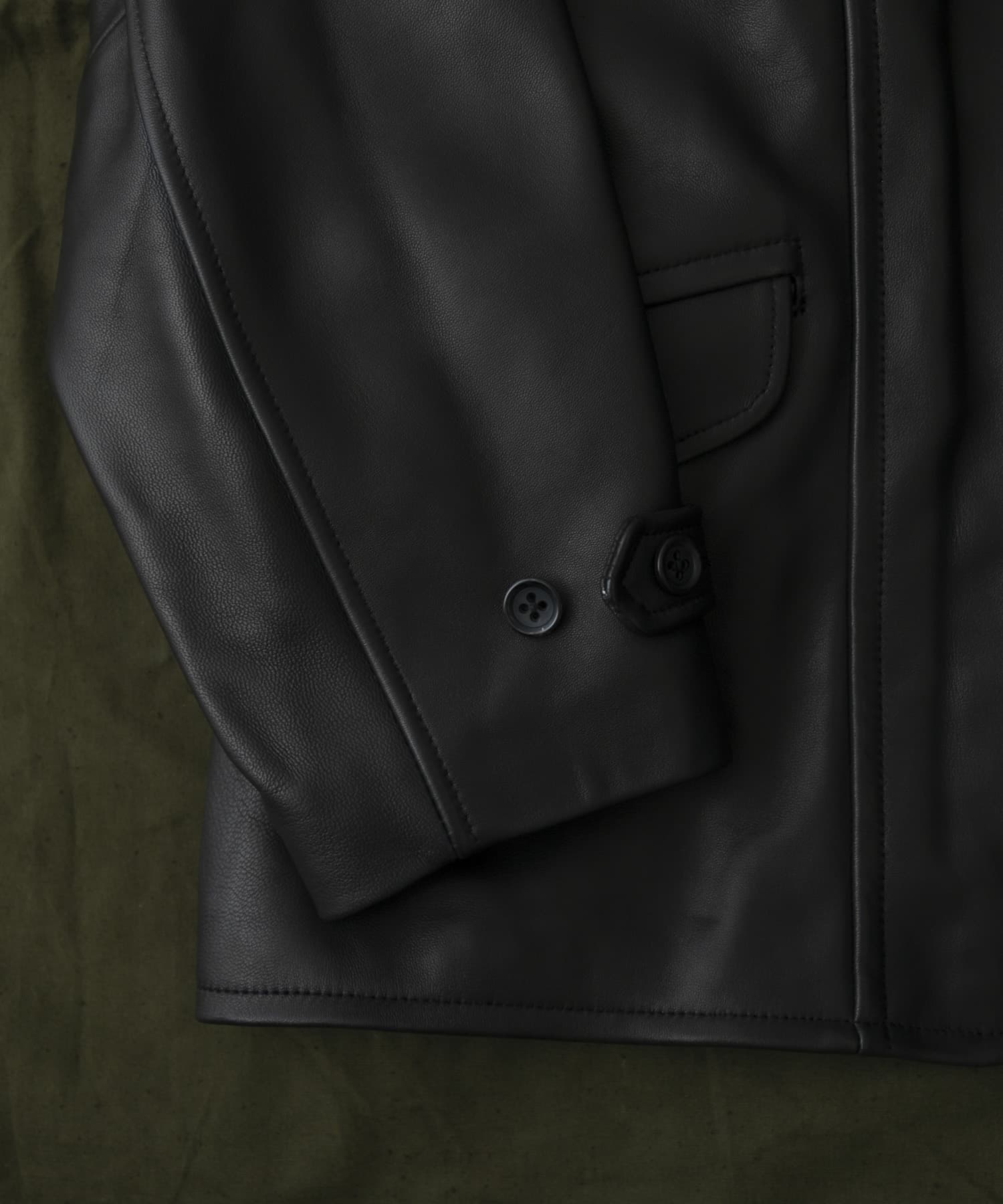 HERILL　Lambnaked Jacket Black 1