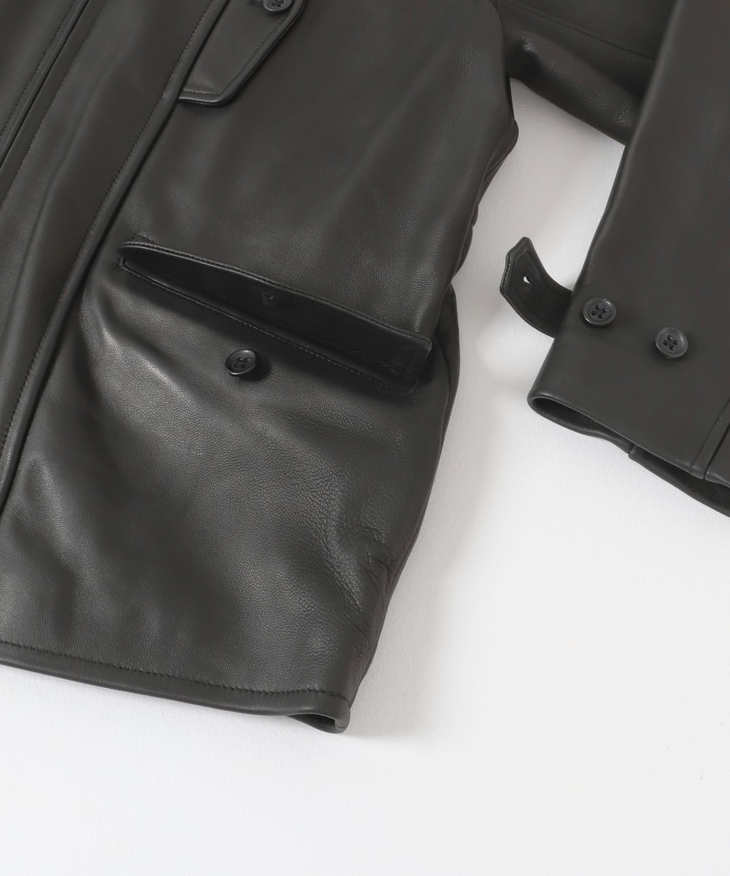 HERILL　Lambnaked Jacket Black 1
