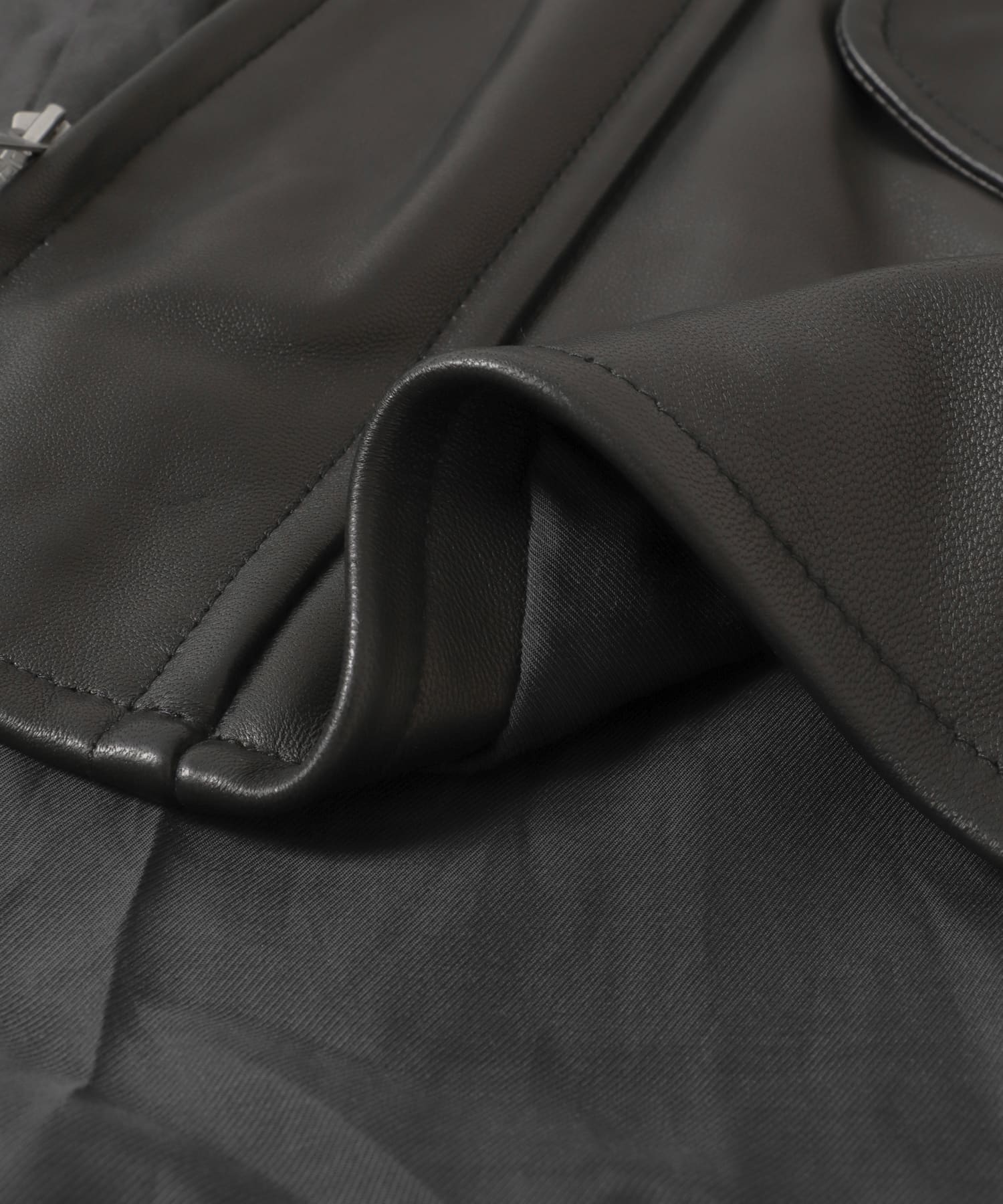 HERILL　Lambnaked Jacket Black 1