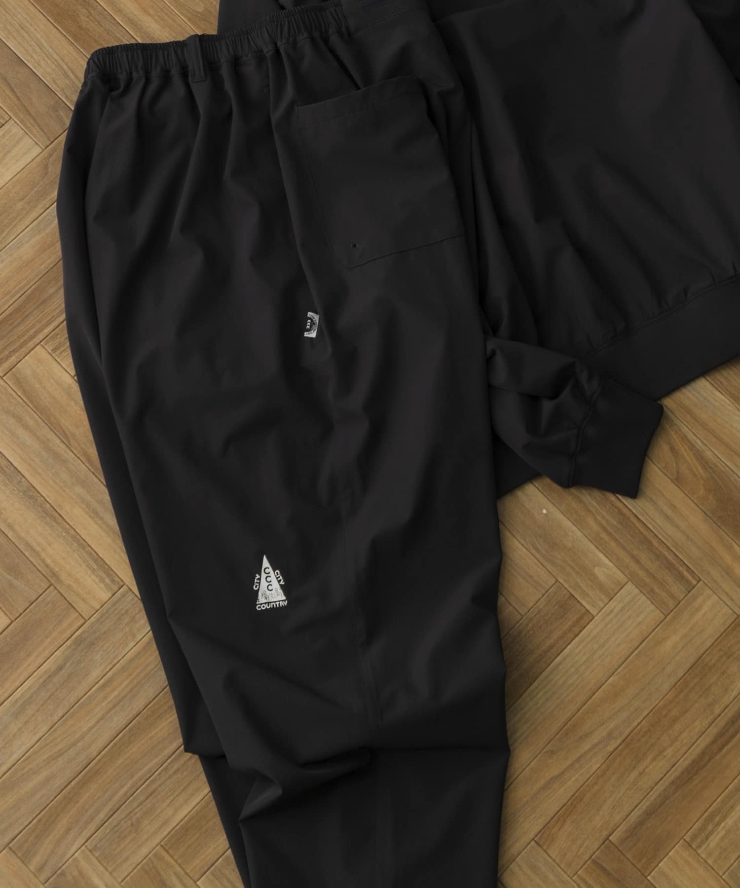 CITY COUNTRY CITY　STRETCH EASY PANTS BLACK L