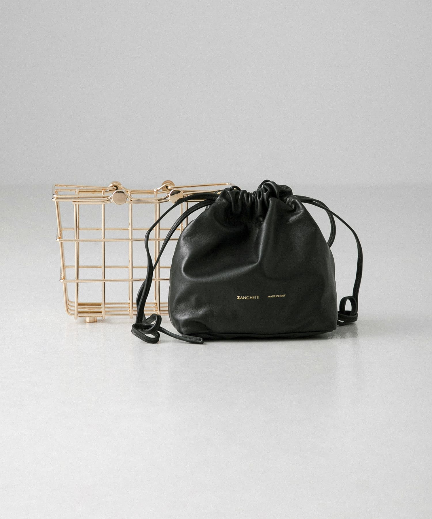 zanchetti　MARKET BAG NERO FREE