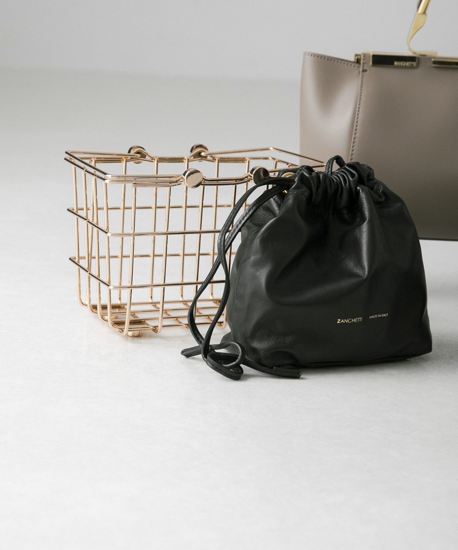 zanchetti　MARKET BAG NERO FREE