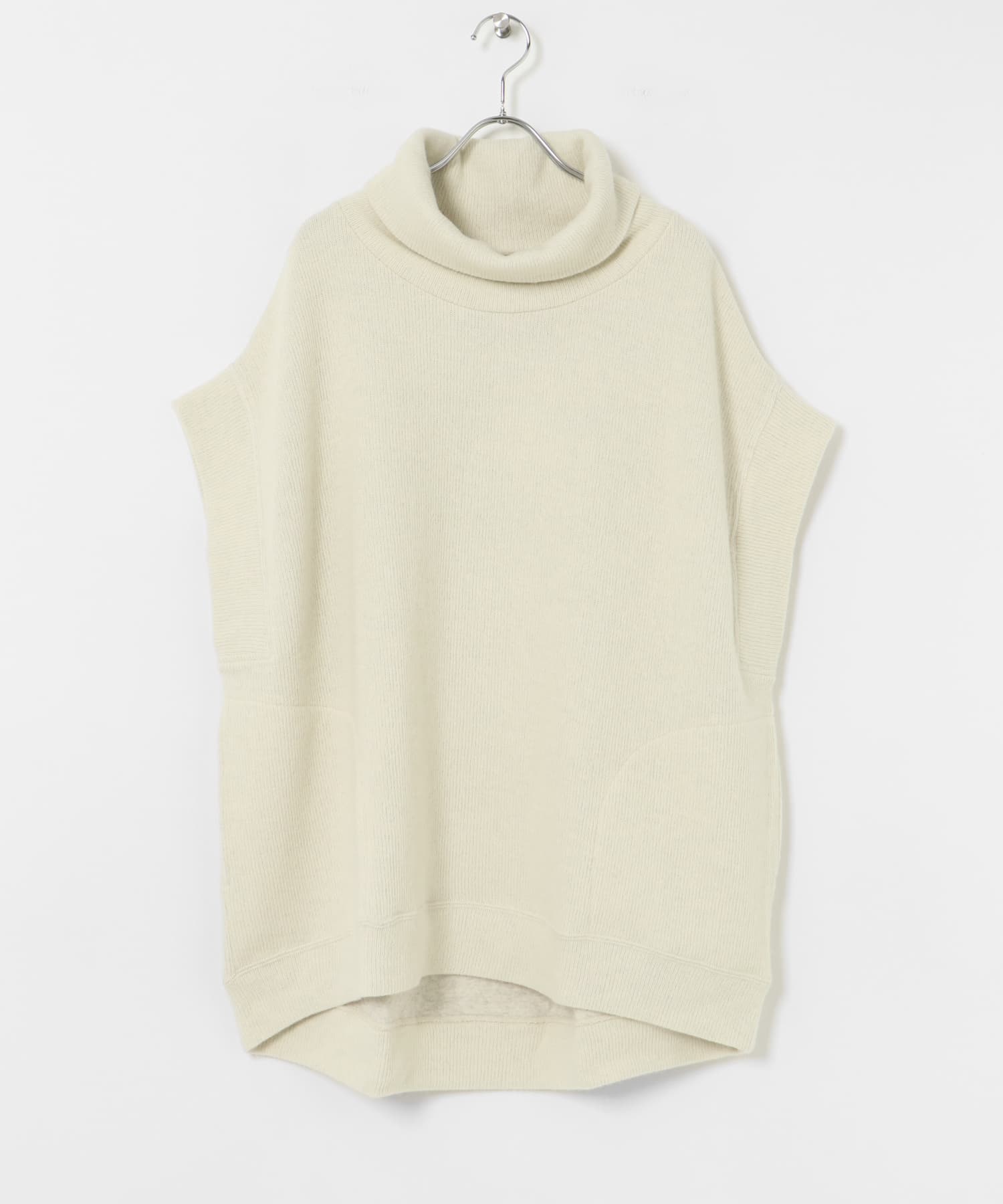 THE FLATS　HIGH NECK VEST WHITE FREE