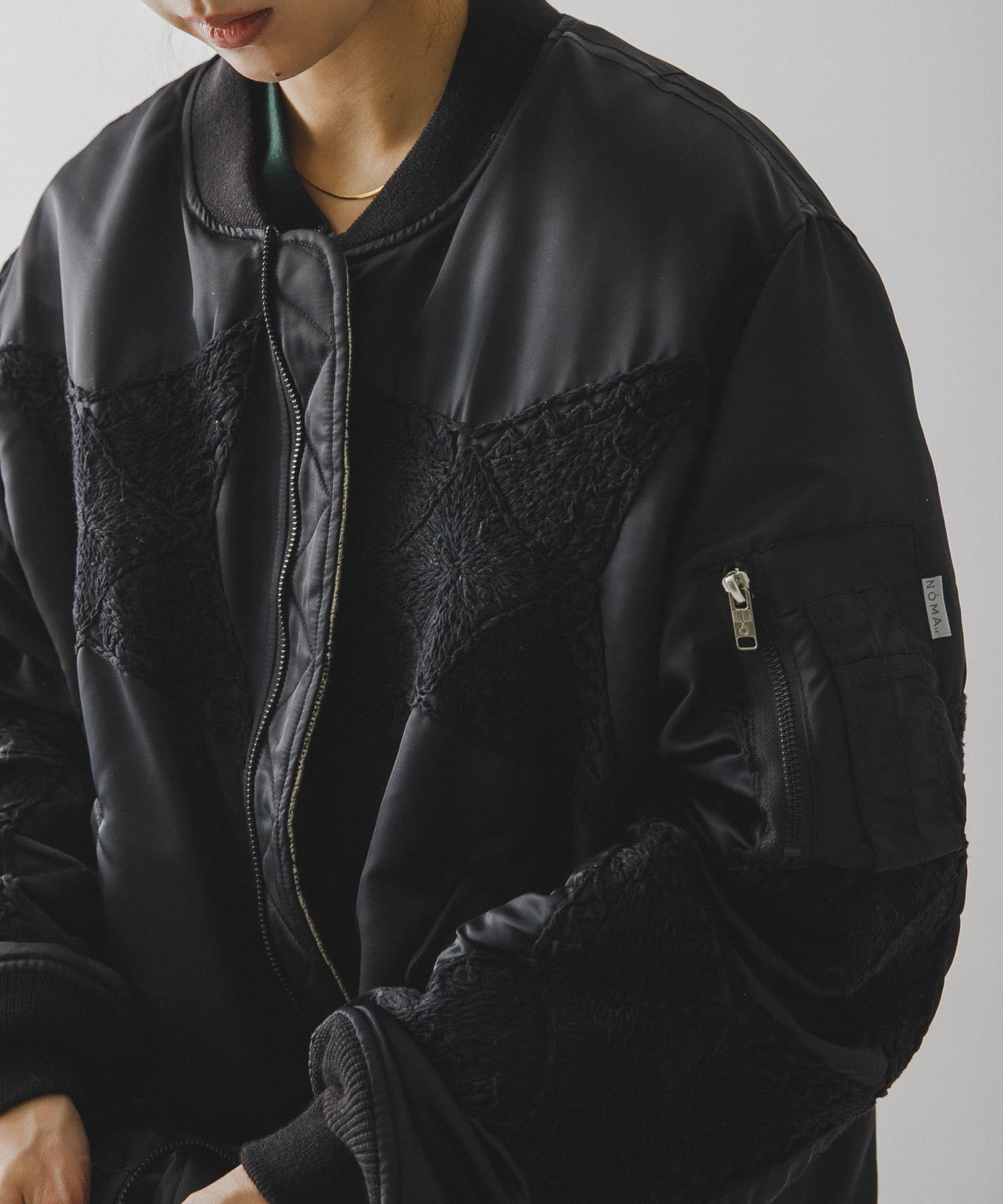NOMA.　Embroidery Flight Jacket Black 4