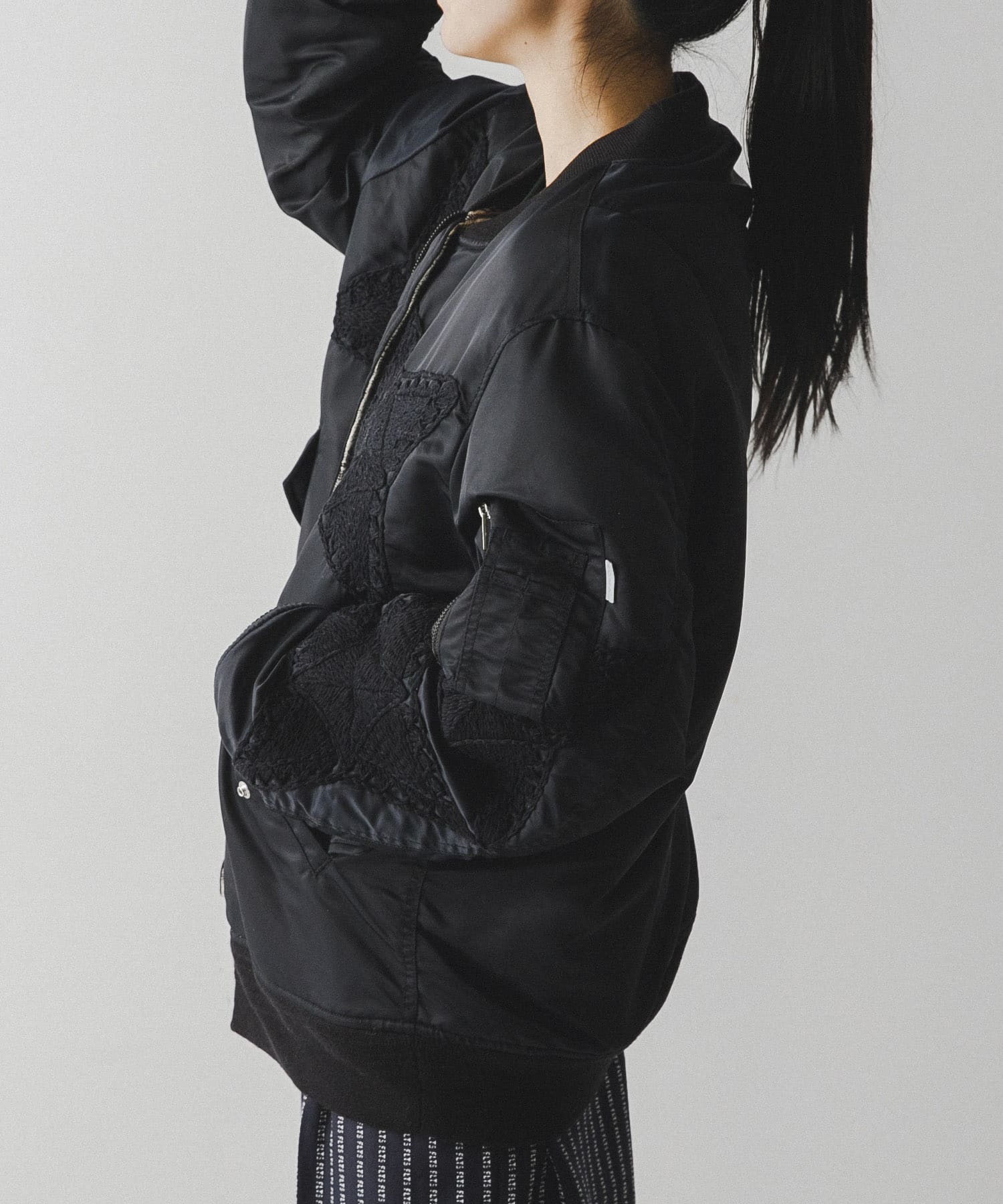 NOMA.　Embroidery Flight Jacket Black 4