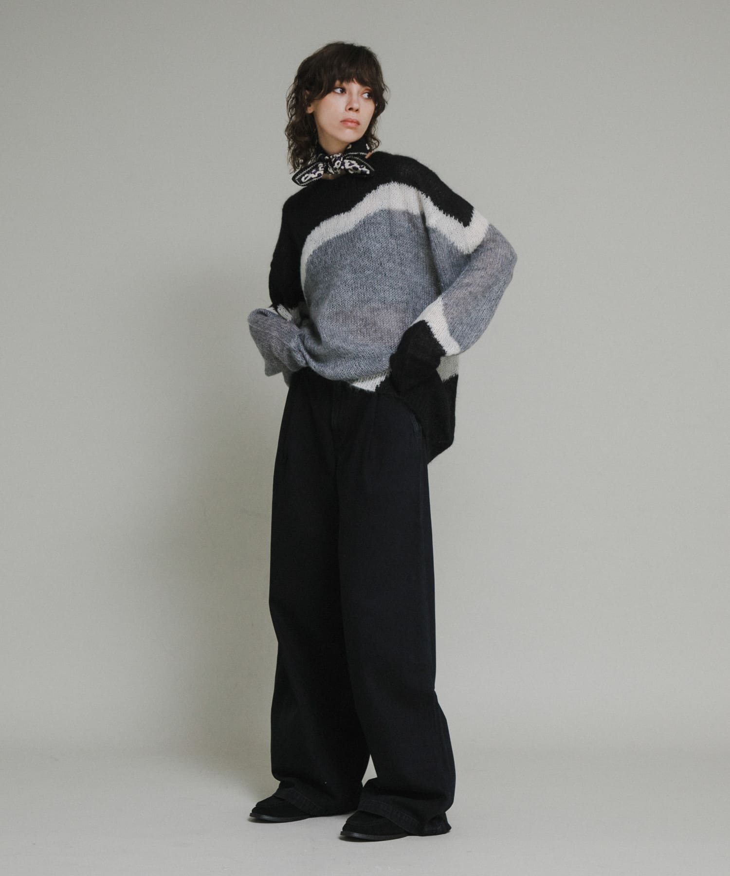 NOMA.　HandKnitted MohairSweater Black 1