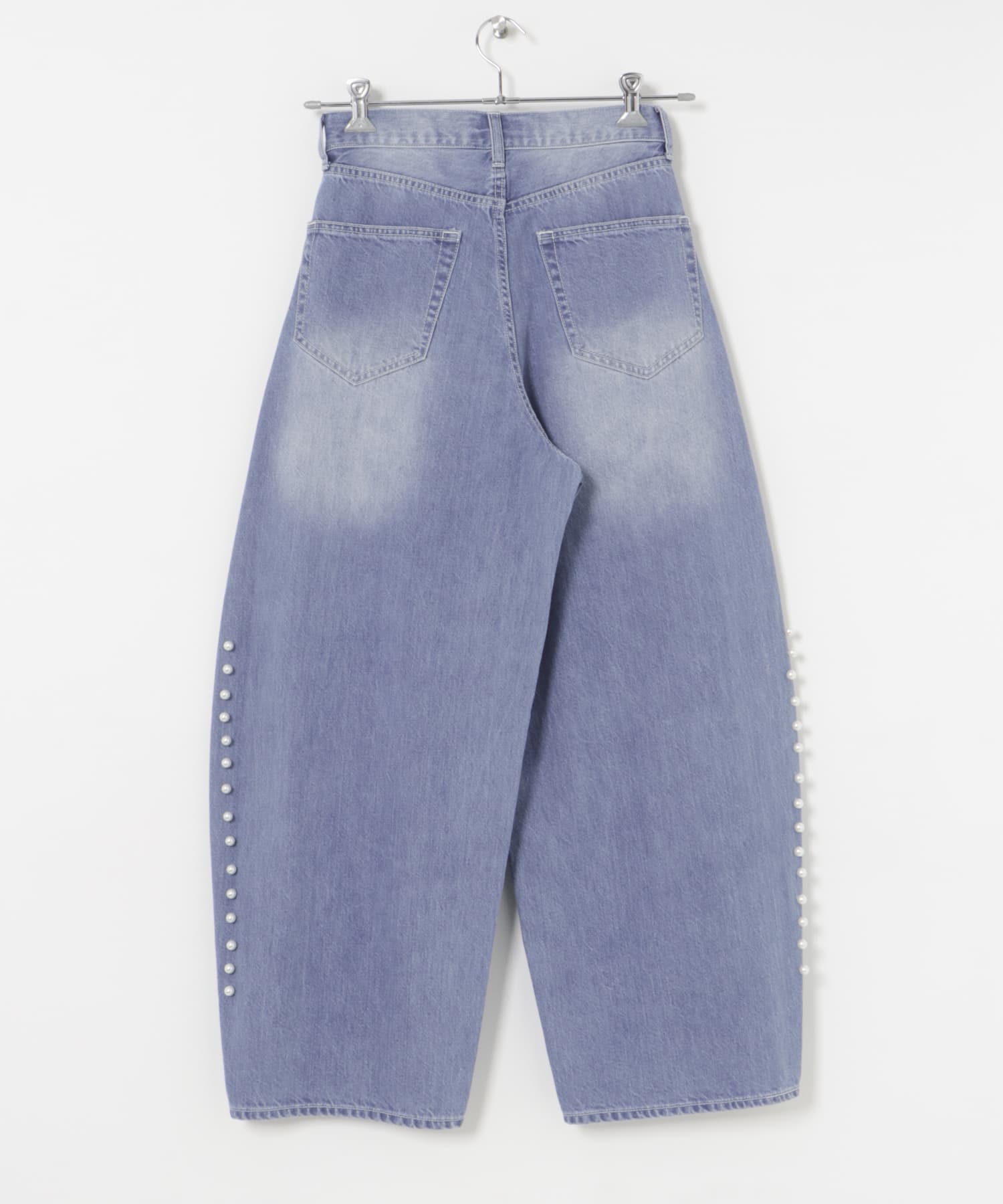 STUMBLY　CURVY DENIM W PEARL WASHEDBLUE 36