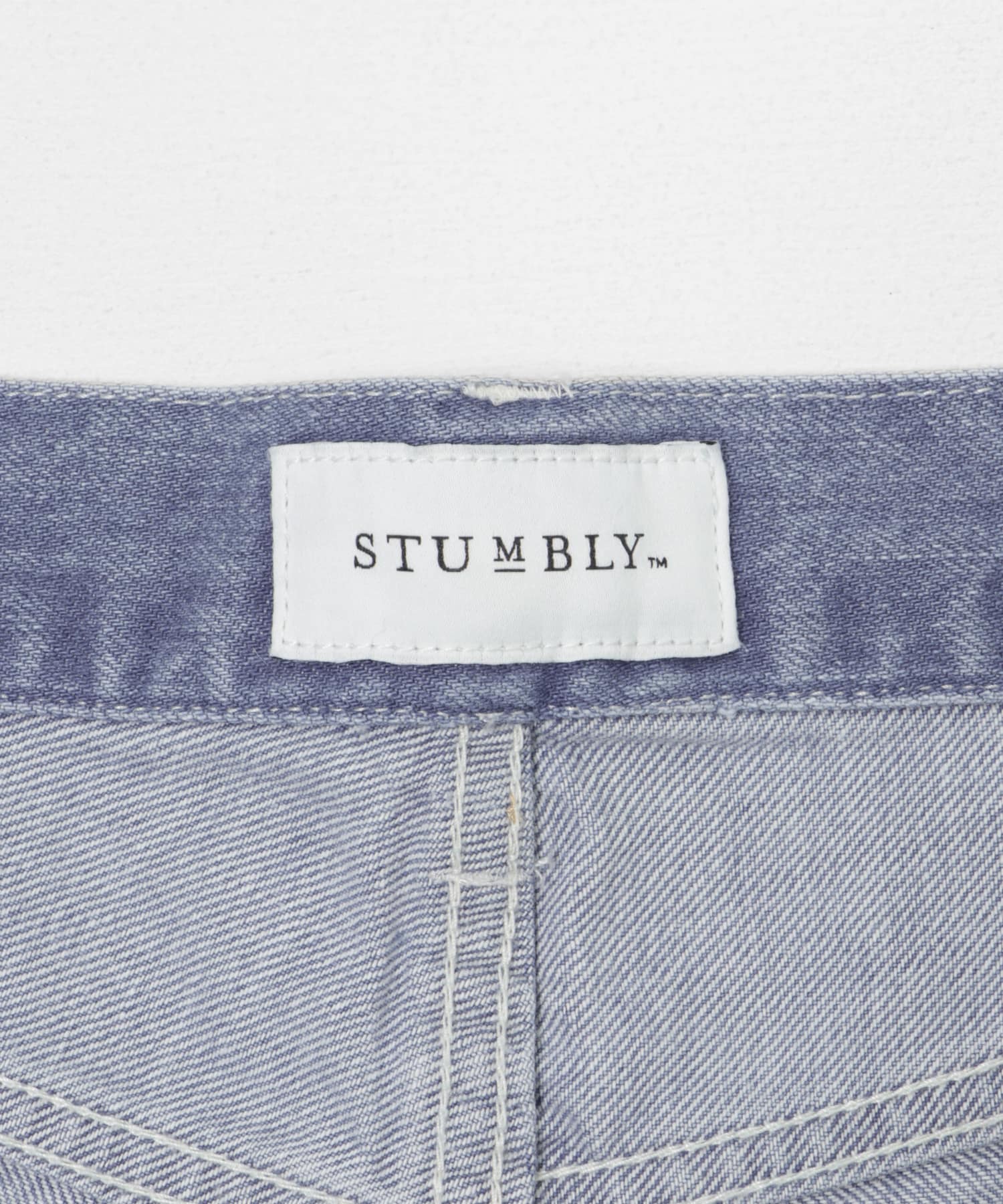 STUMBLY　CURVY DENIM W PEARL WASHEDBLUE 36