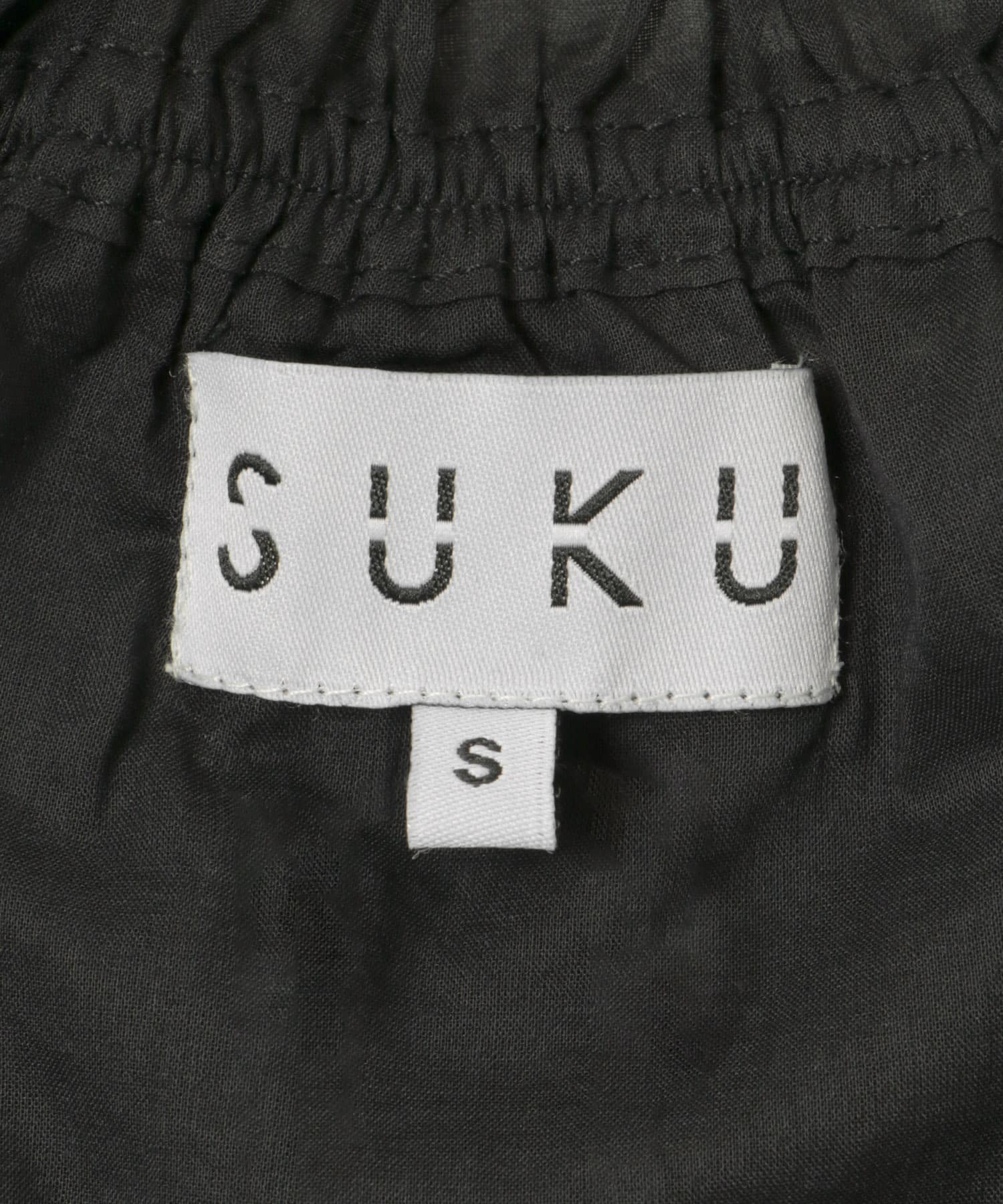 SUKU HOME　FRILL SMOCK DRESS EBONY S