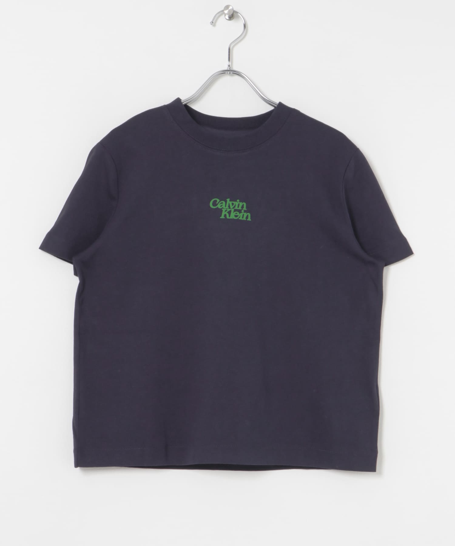 Calvin Klein　Flocked Logo Crew neck Tee