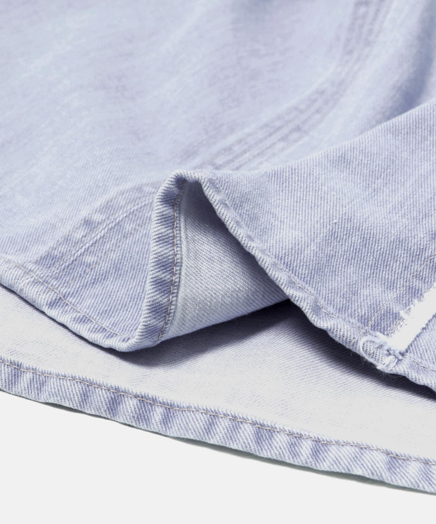 STUMBLY　DENIM BACK PEPLUM BLOUSE WASHEDBLUE 38
