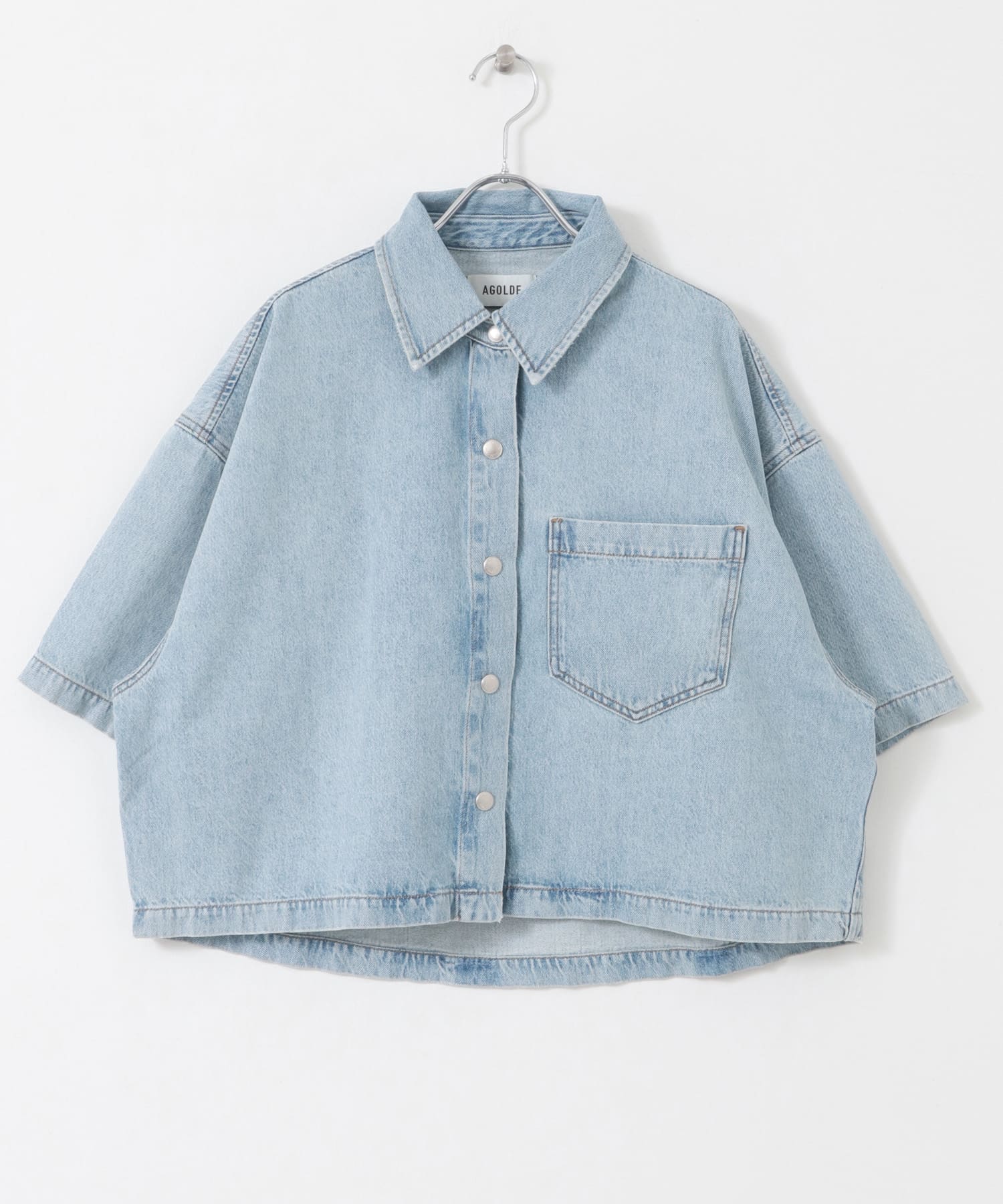 AGOLDE　RONA BOX SHIRT IN EFFECT effect S