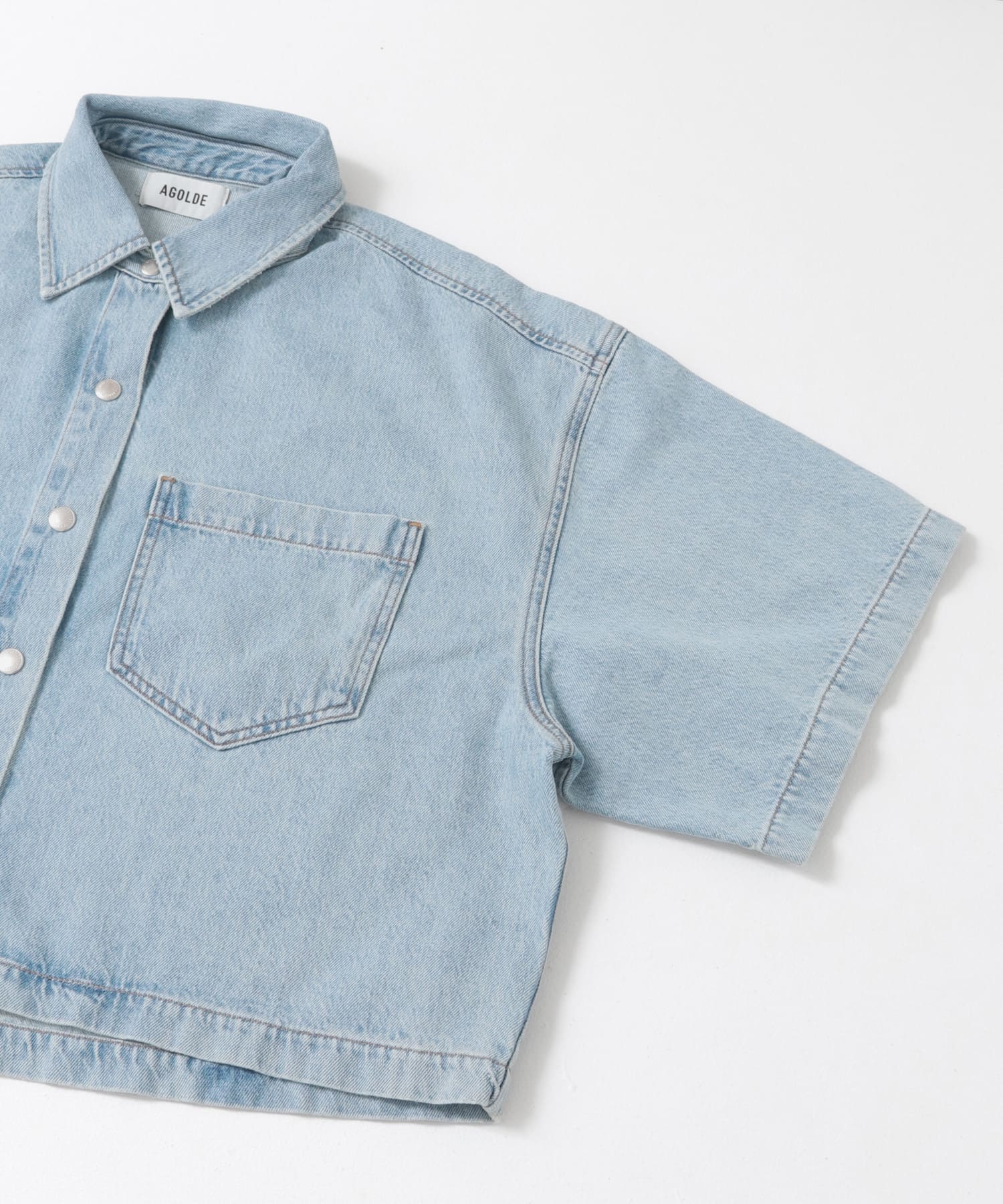 AGOLDE　RONA BOX SHIRT IN EFFECT effect S