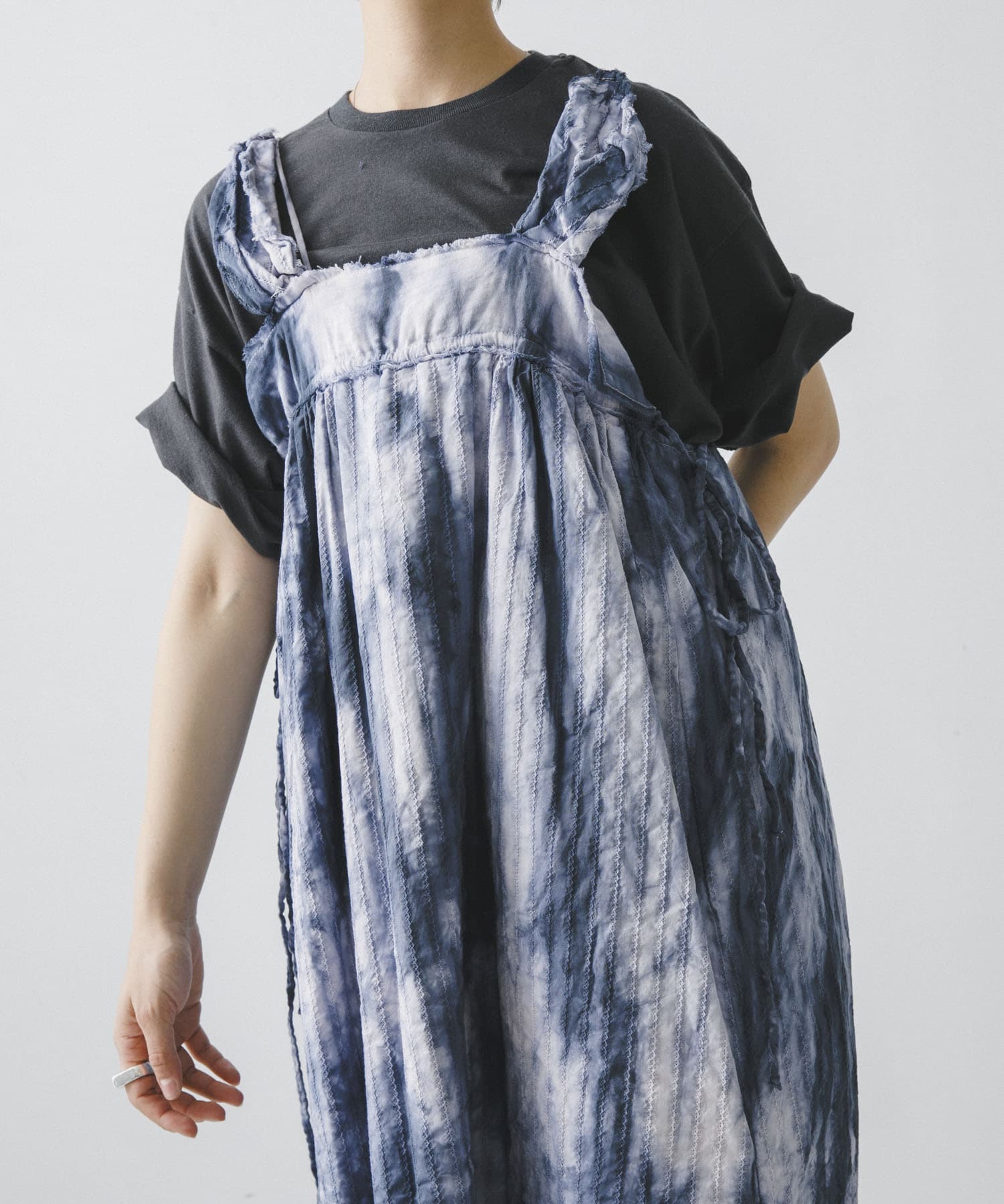 NOMARHYTHM TEXTILE　Hand Dye Bohemian Dress PINK 1