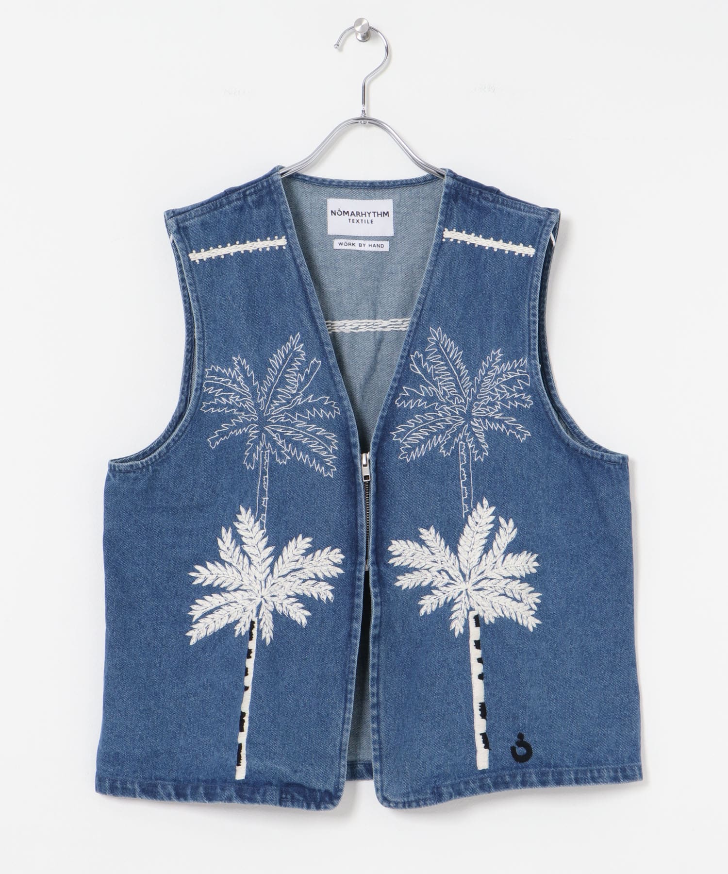 NOMARHYTHM TEXTILE　Palm Tree Hand Embroidery Vest