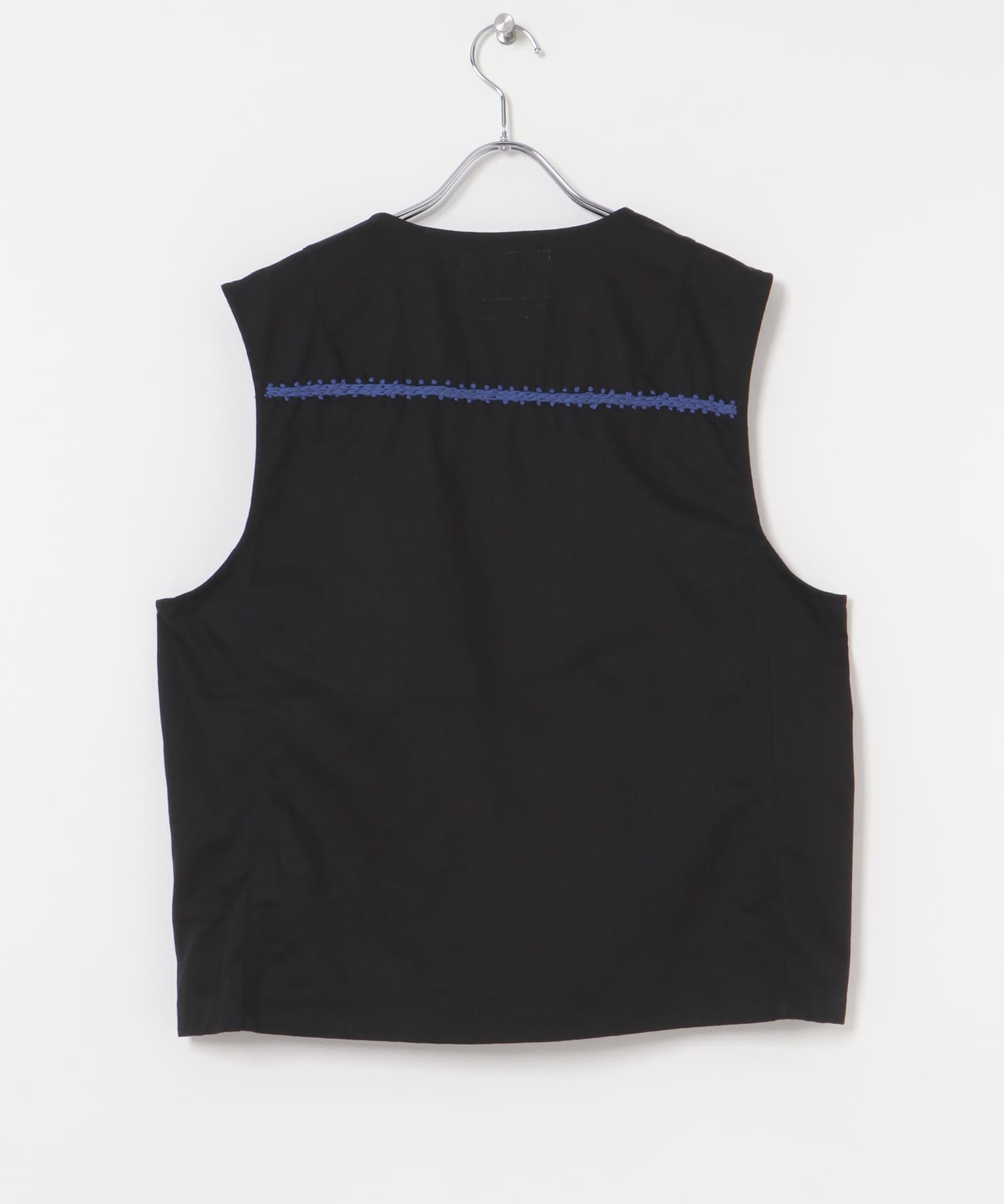 NOMARHYTHM TEXTILE　Palm Tree Hand Embroidery Vest BLACK 1