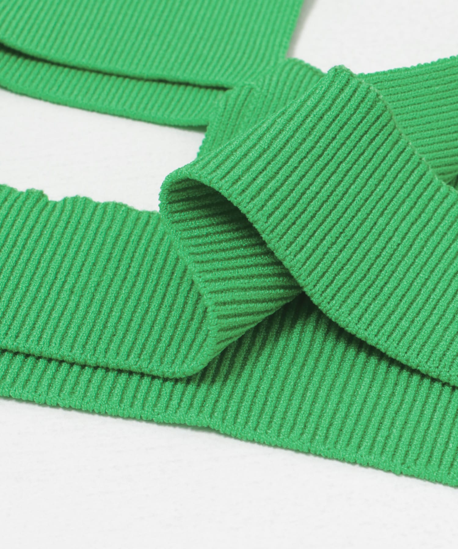 NOMARHYTHM TEXTILE　Cut-Out Checker Knit Vest GREEN 2