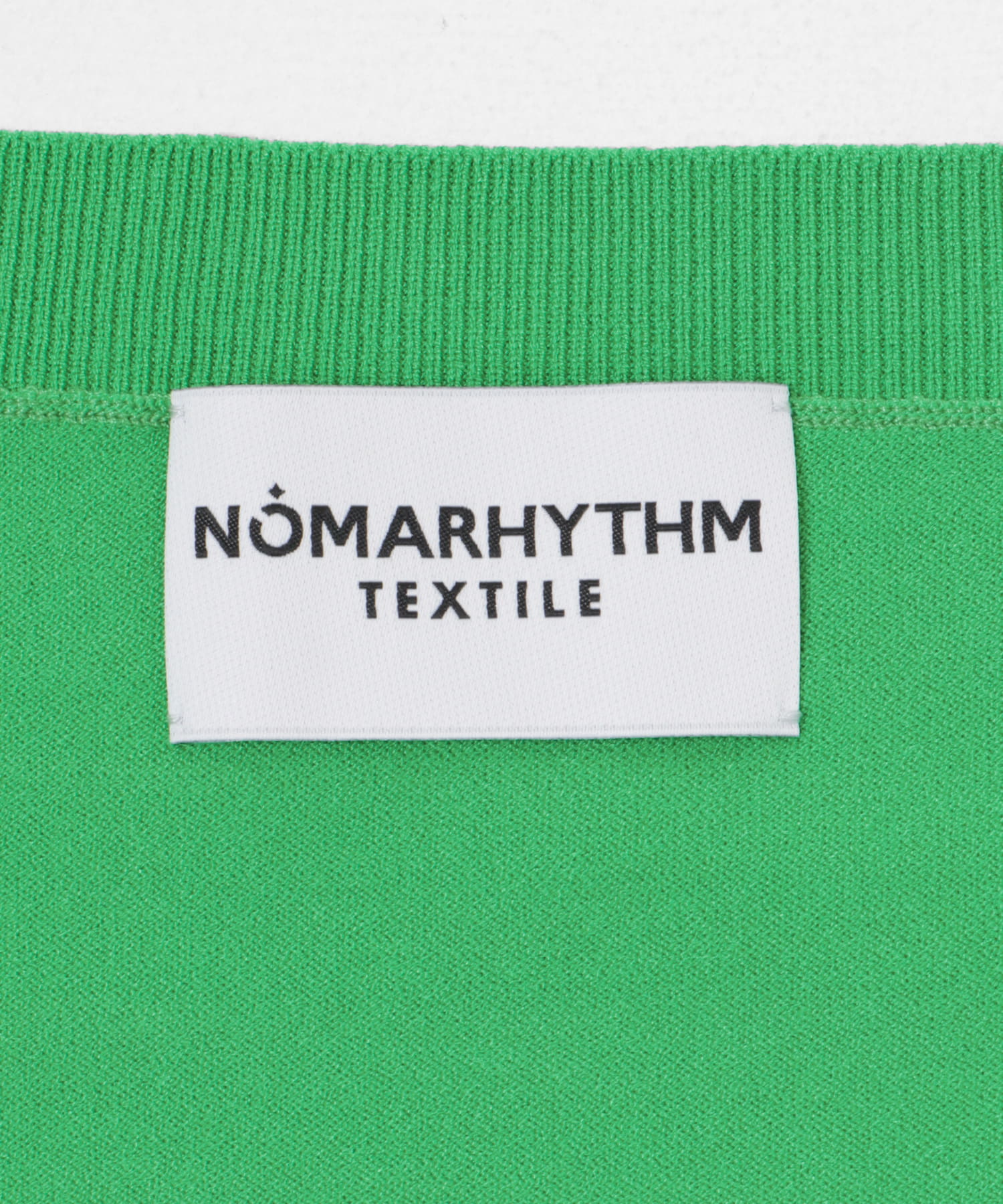 NOMARHYTHM TEXTILE　Cut-Out Checker Knit Vest GREEN 2