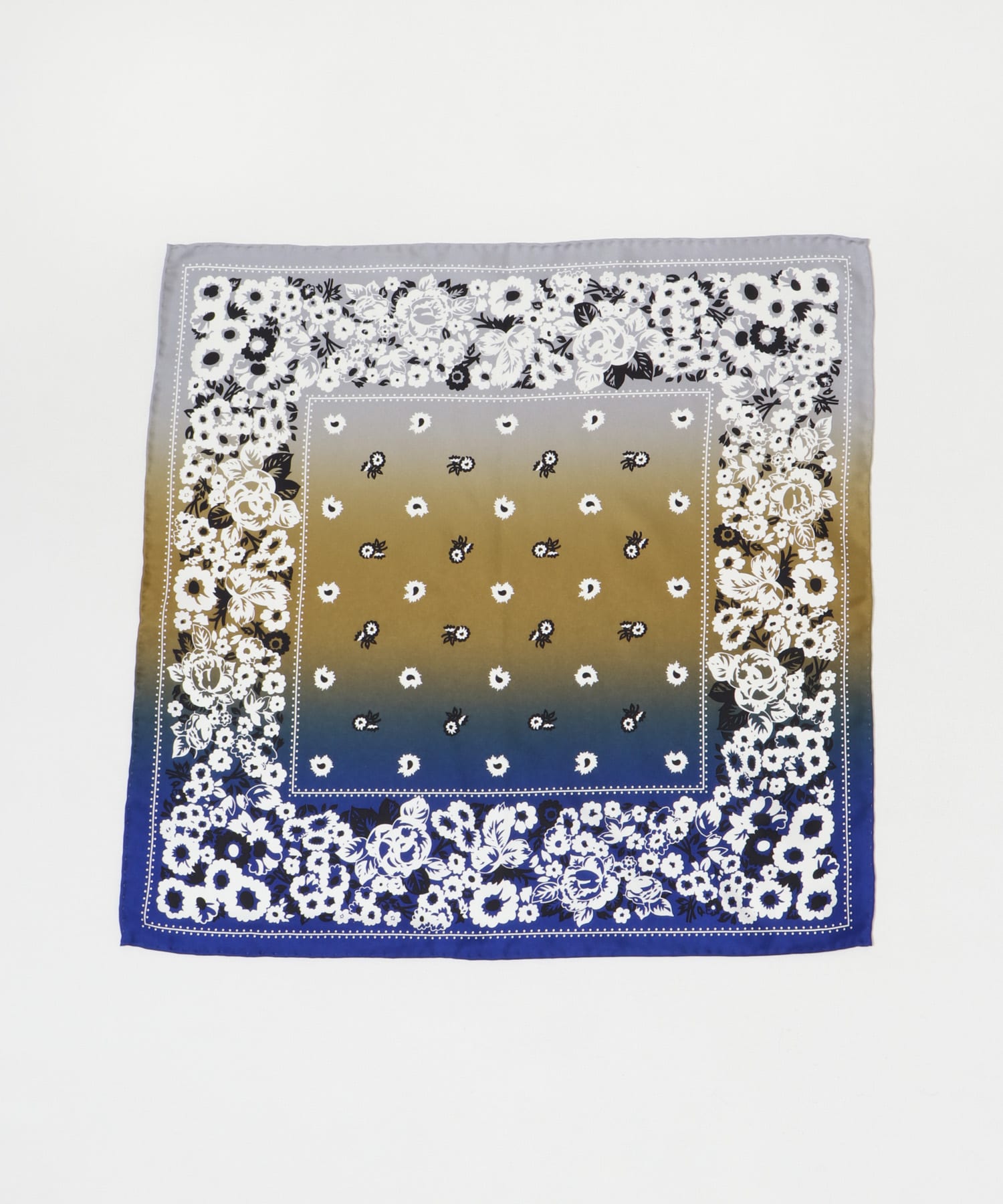 NOMARHYTHM TEXTILE Dyg Gradation Silk Bandana(FREE GRN/YEL