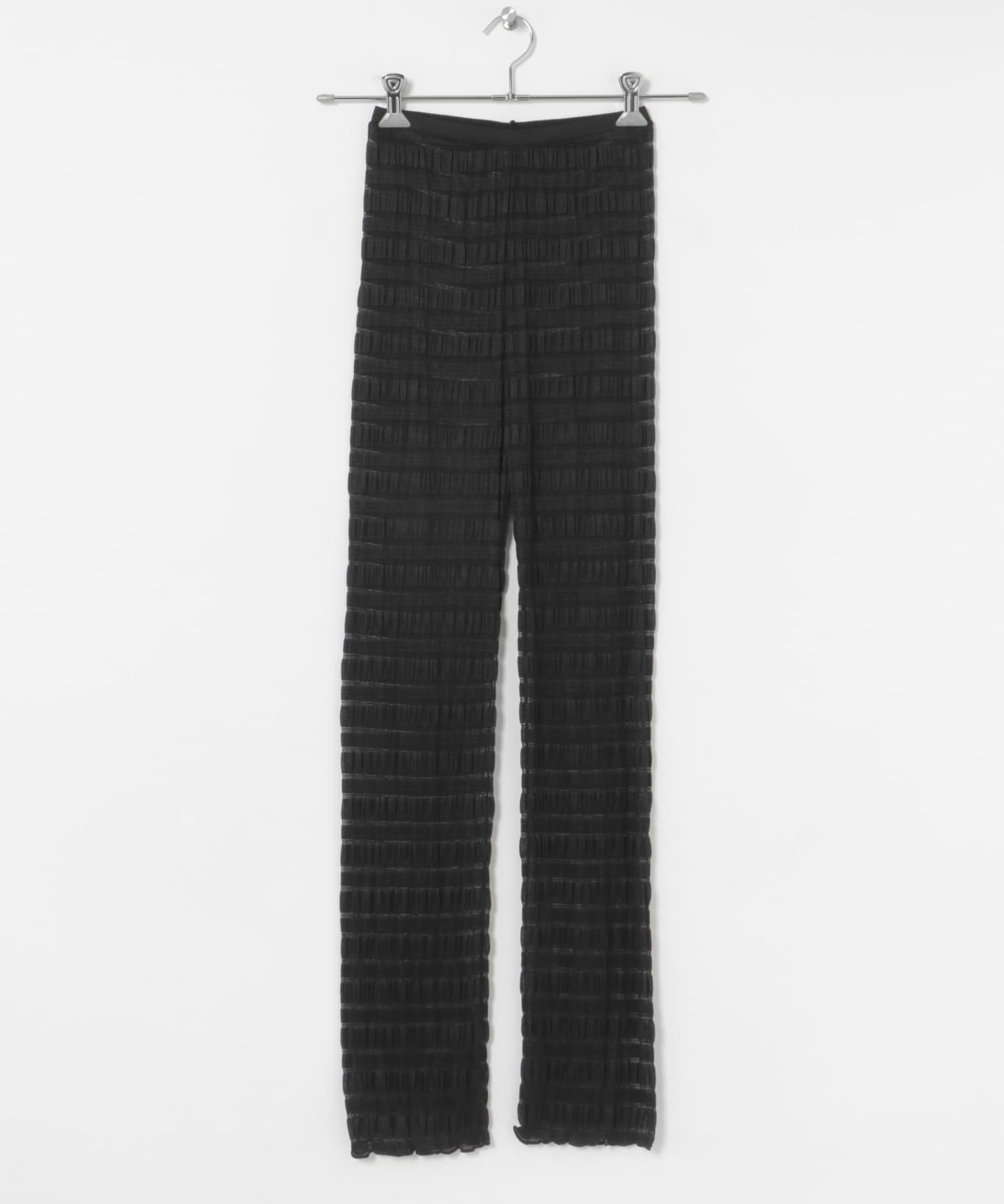 ODAKHA　sheer stripe leggings pants BLACK 2