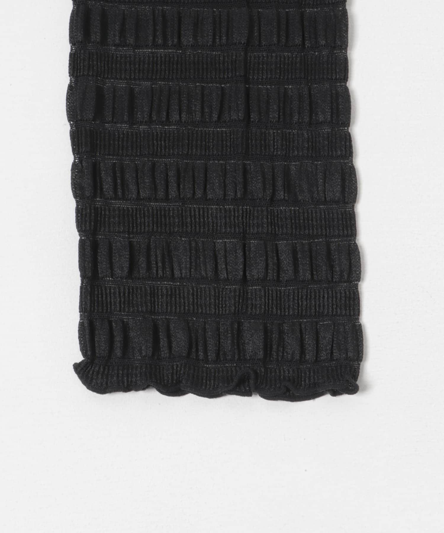 ODAKHA　sheer stripe leggings pants BLACK 2