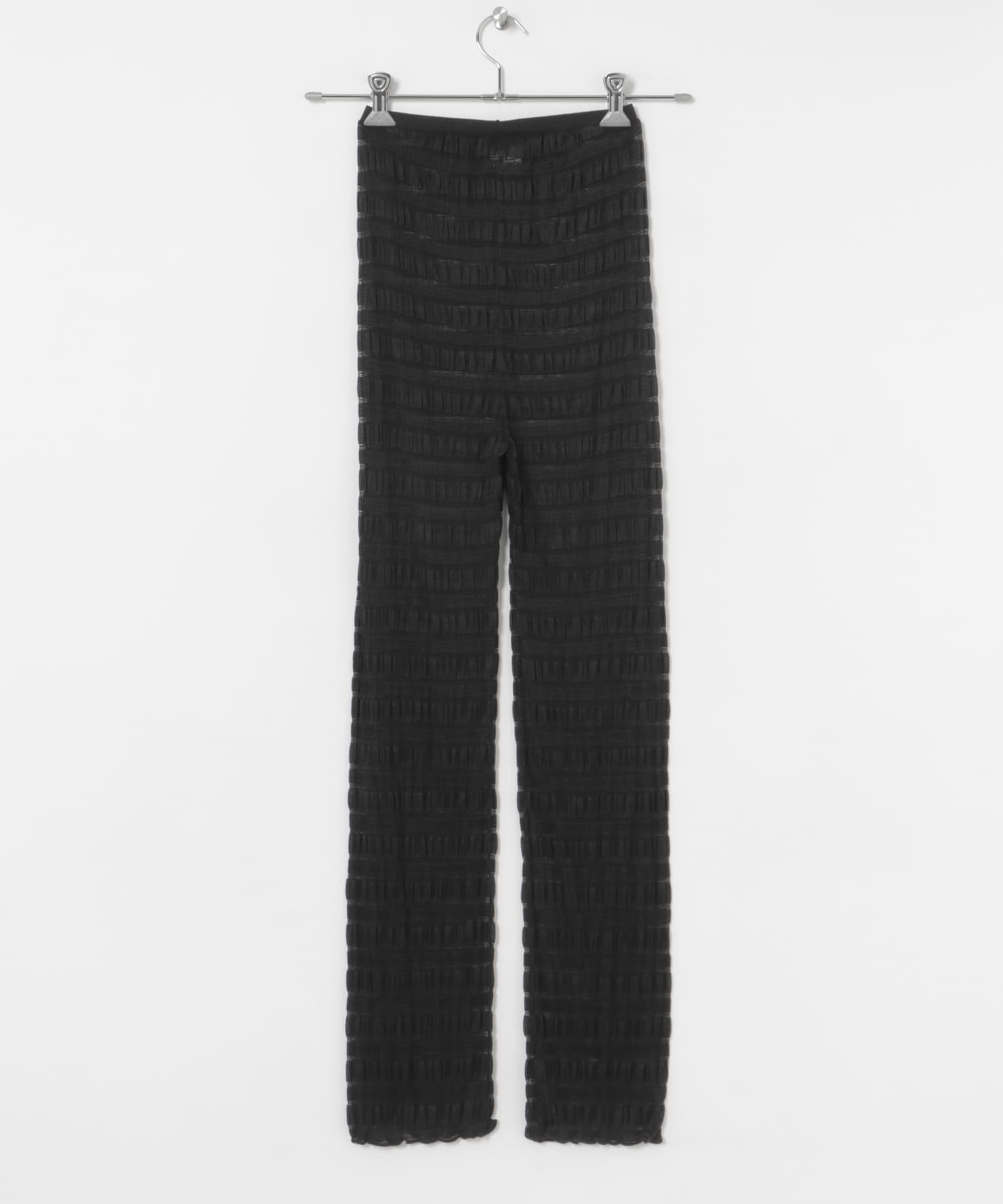 ODAKHA　sheer stripe leggings pants BLACK 2