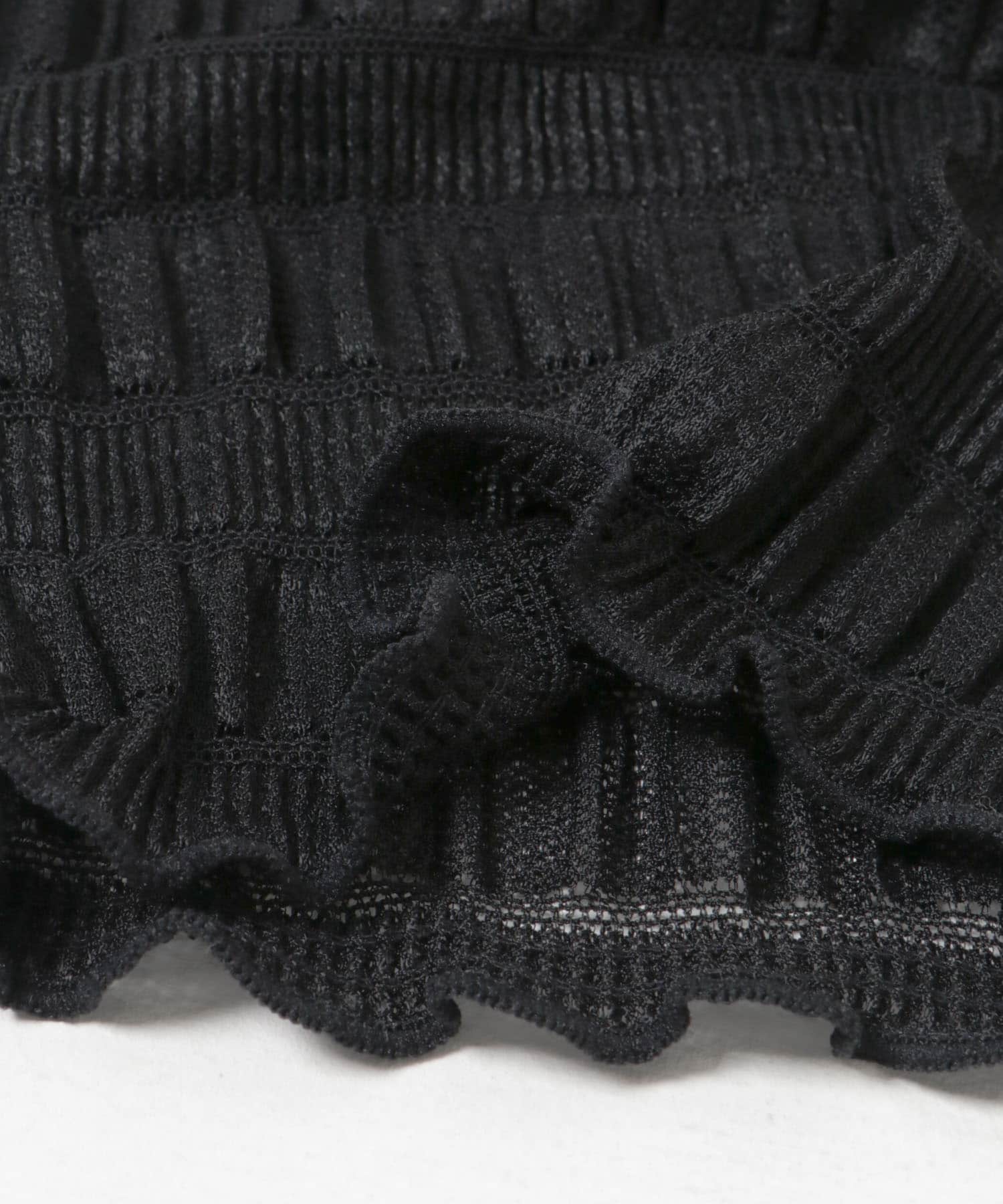 ODAKHA　sheer stripe leggings pants BLACK 2