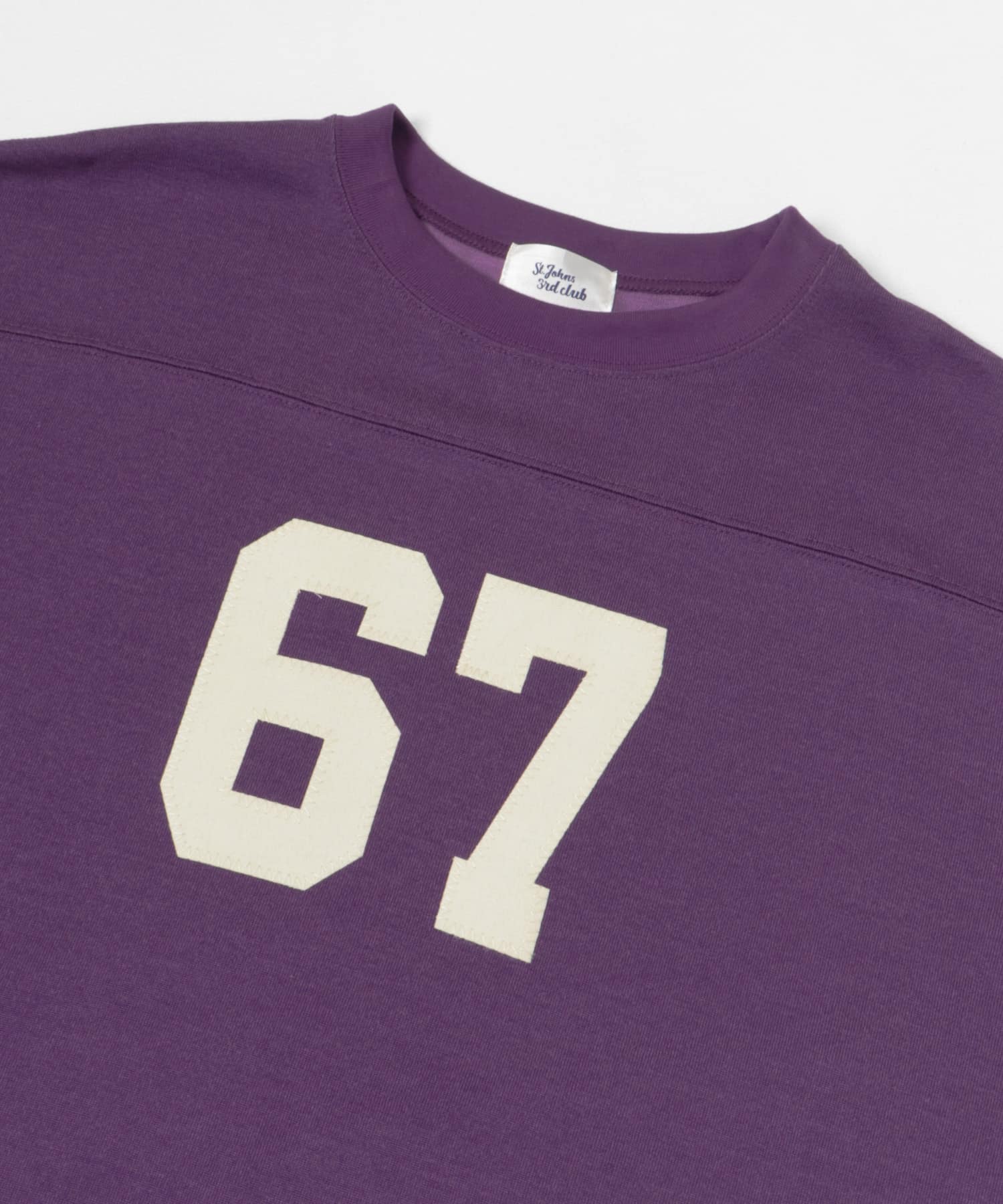 St.Johns 3rd club　No.67 FOOTBALL SHORT TEE PPL×WHT FREE