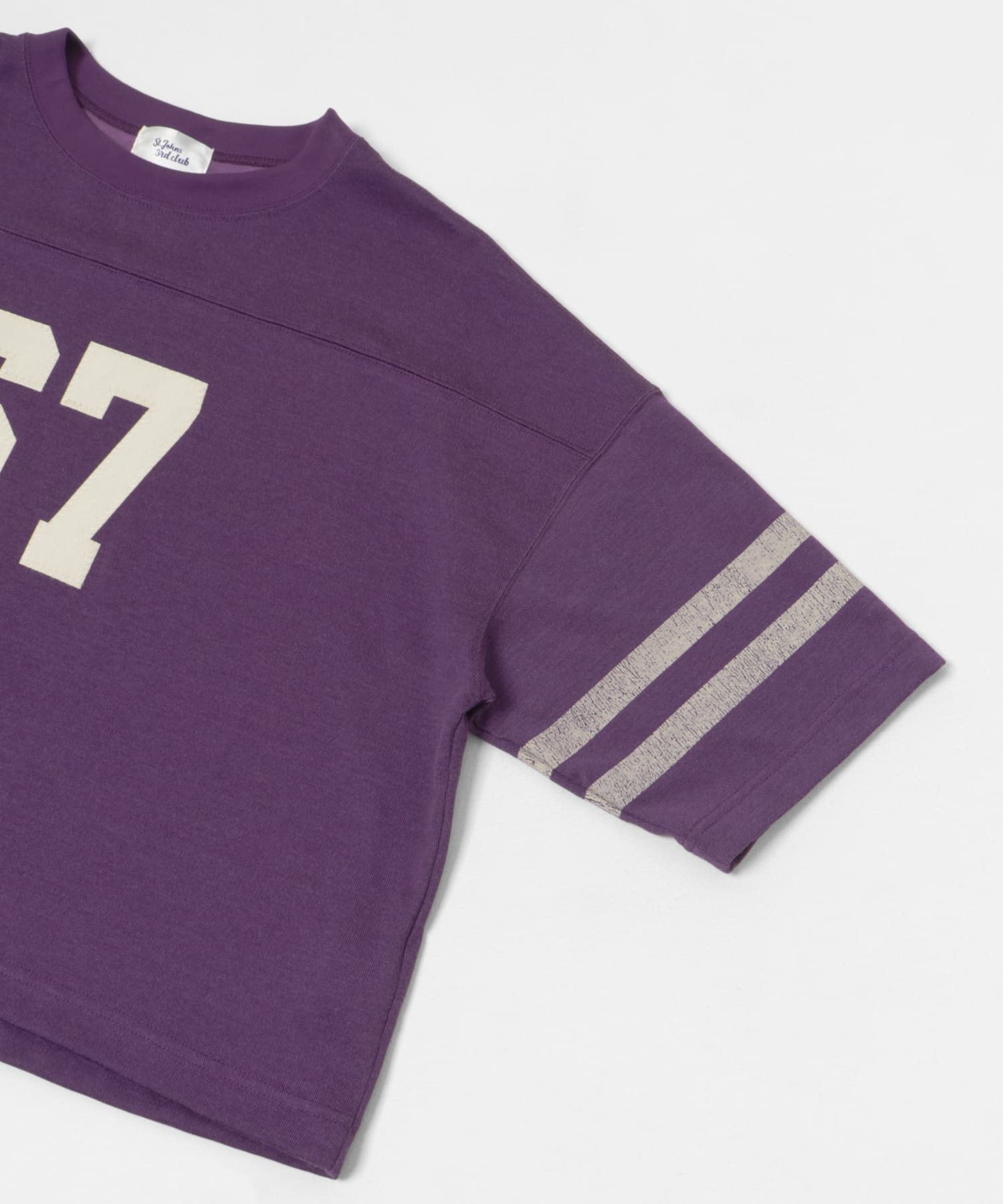 St.Johns 3rd club　No.67 FOOTBALL SHORT TEE PPL×WHT FREE