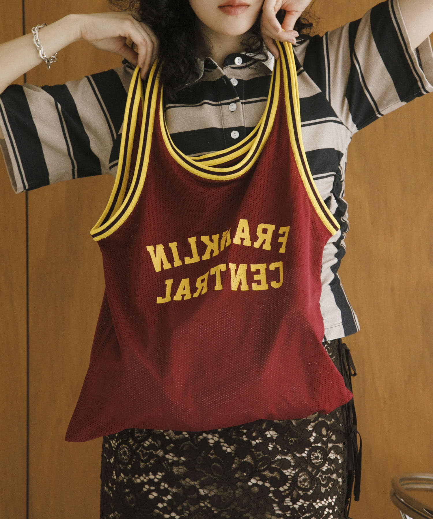 St.Johns 3rd club　Mesh BAG BORD×YEL FREE