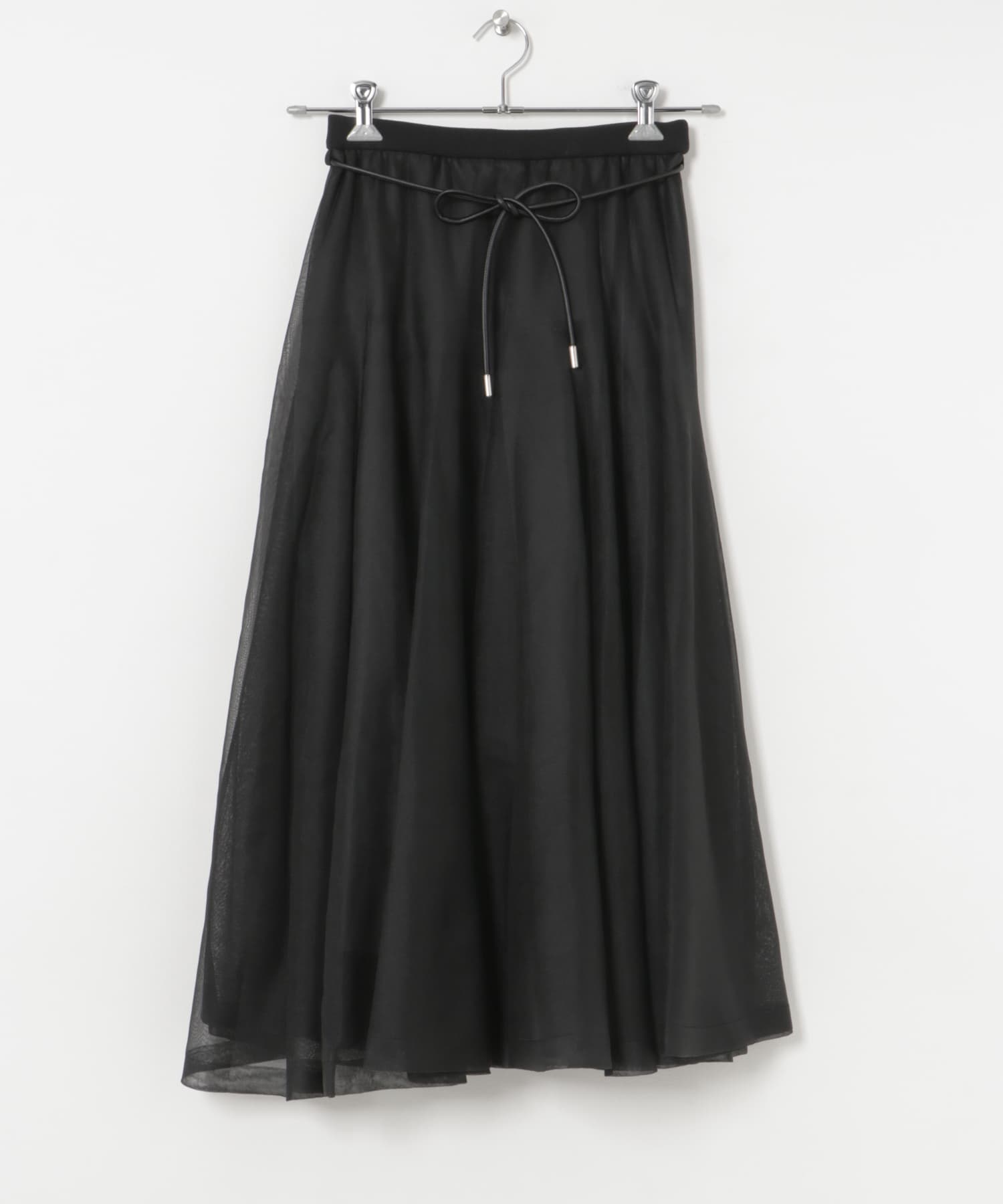 ODAKHA　sheer circular knit skirt BLACK 2
