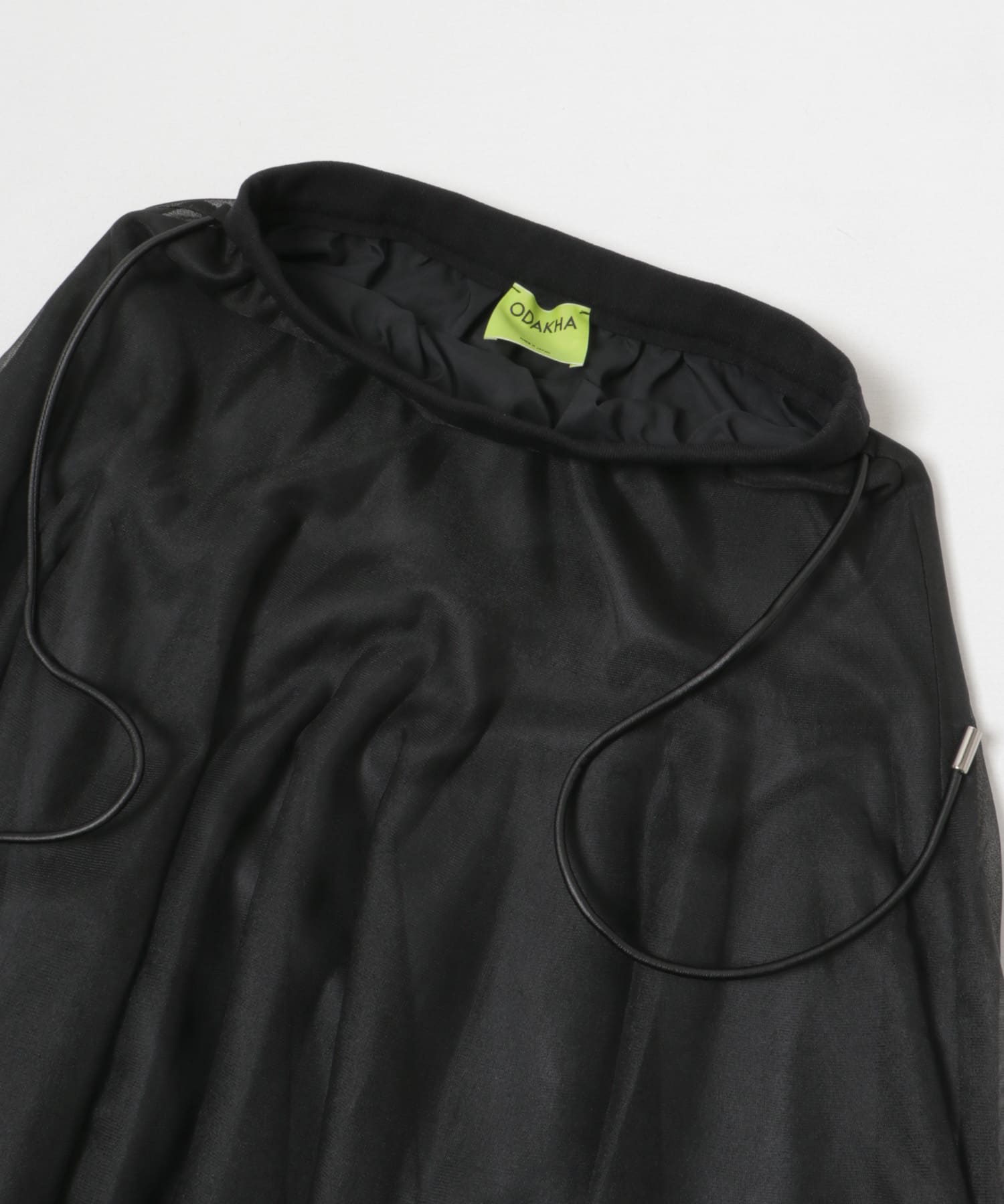 ODAKHA　sheer circular knit skirt BLACK 2