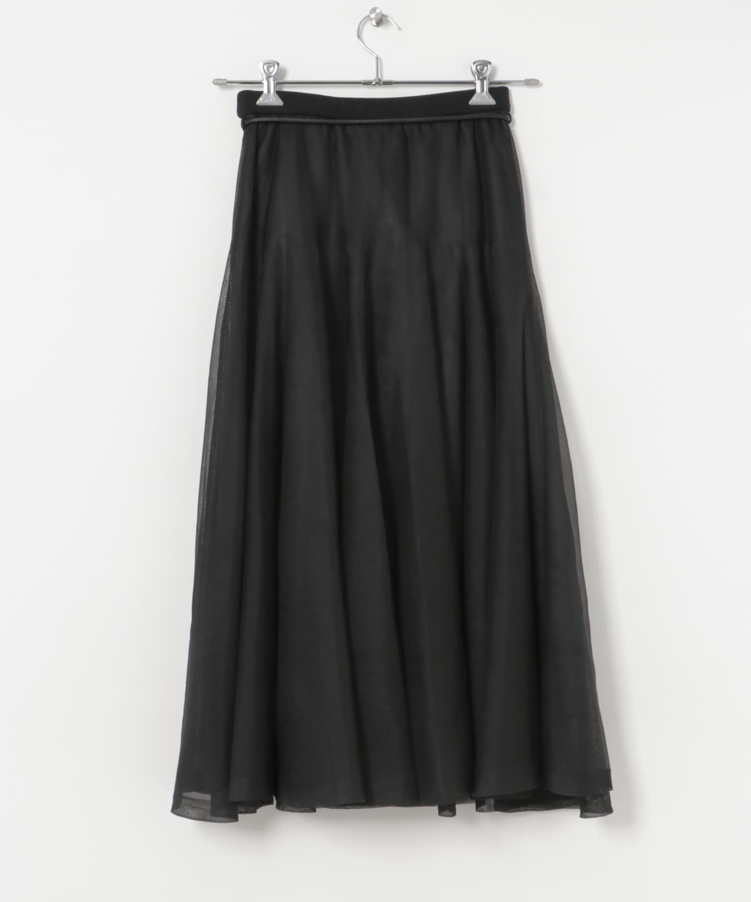 ODAKHA　sheer circular knit skirt BLACK 2