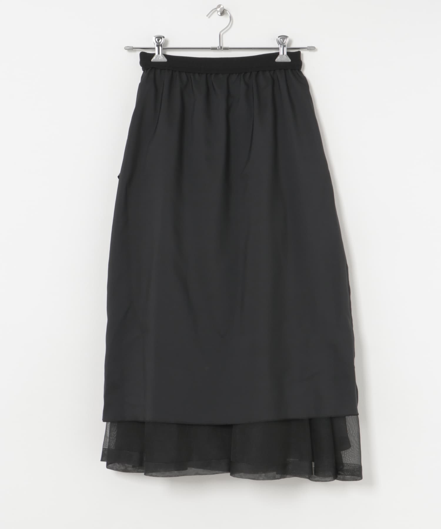 ODAKHA　sheer circular knit skirt BLACK 2
