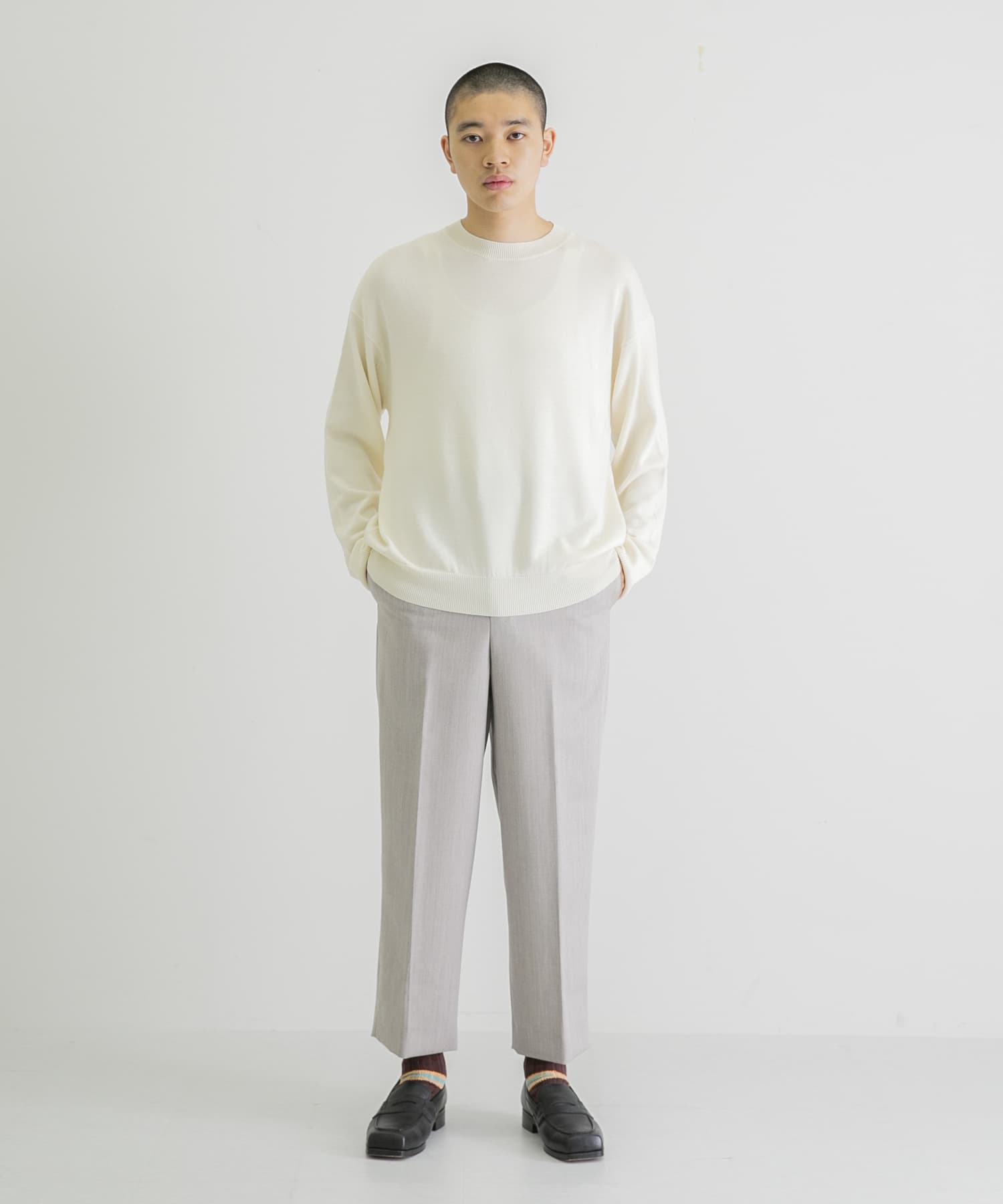 model身長：177cm　着用サイズ：46