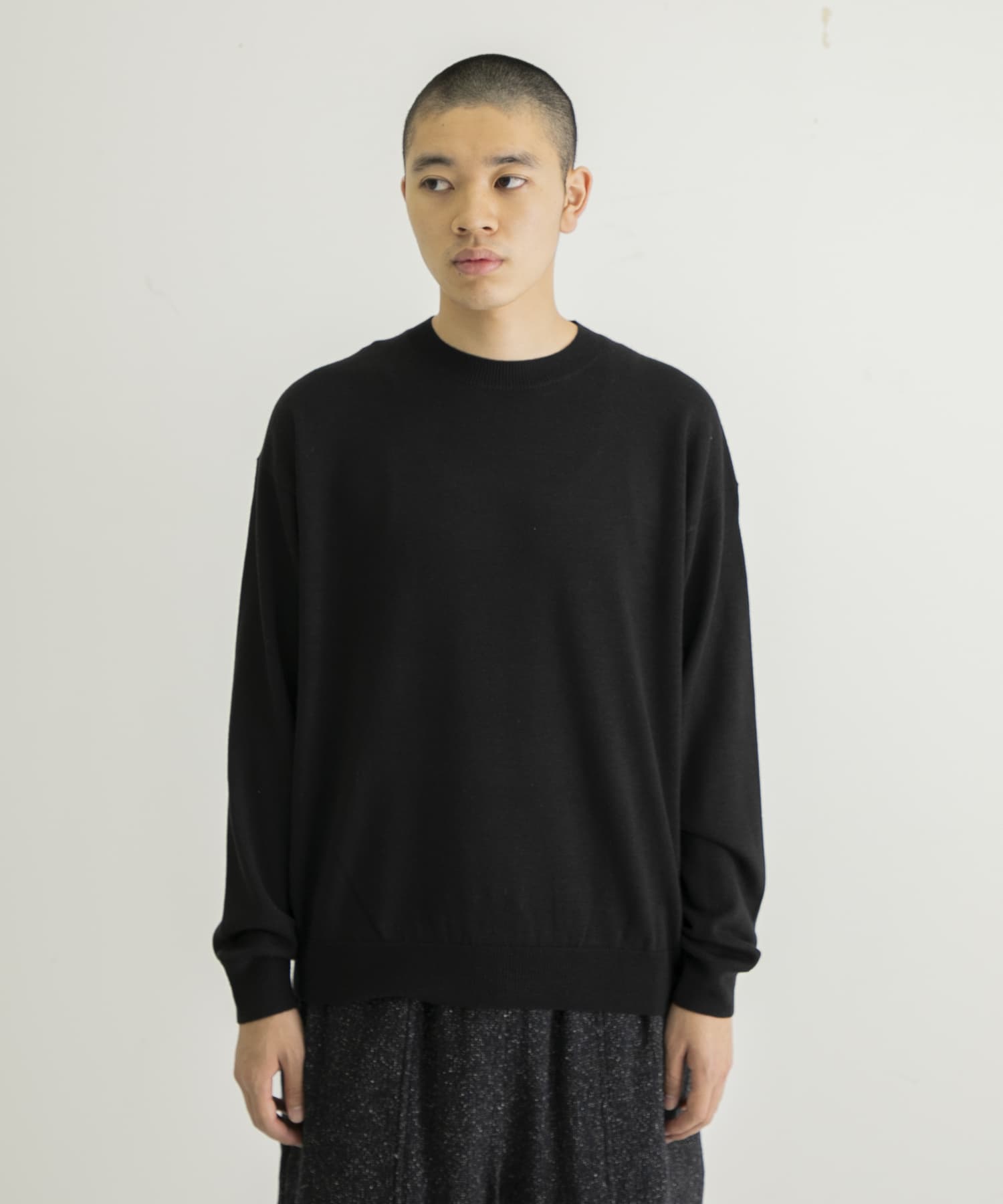 coupronde　イタリアンウールシルクカシミアニット BLACK 46