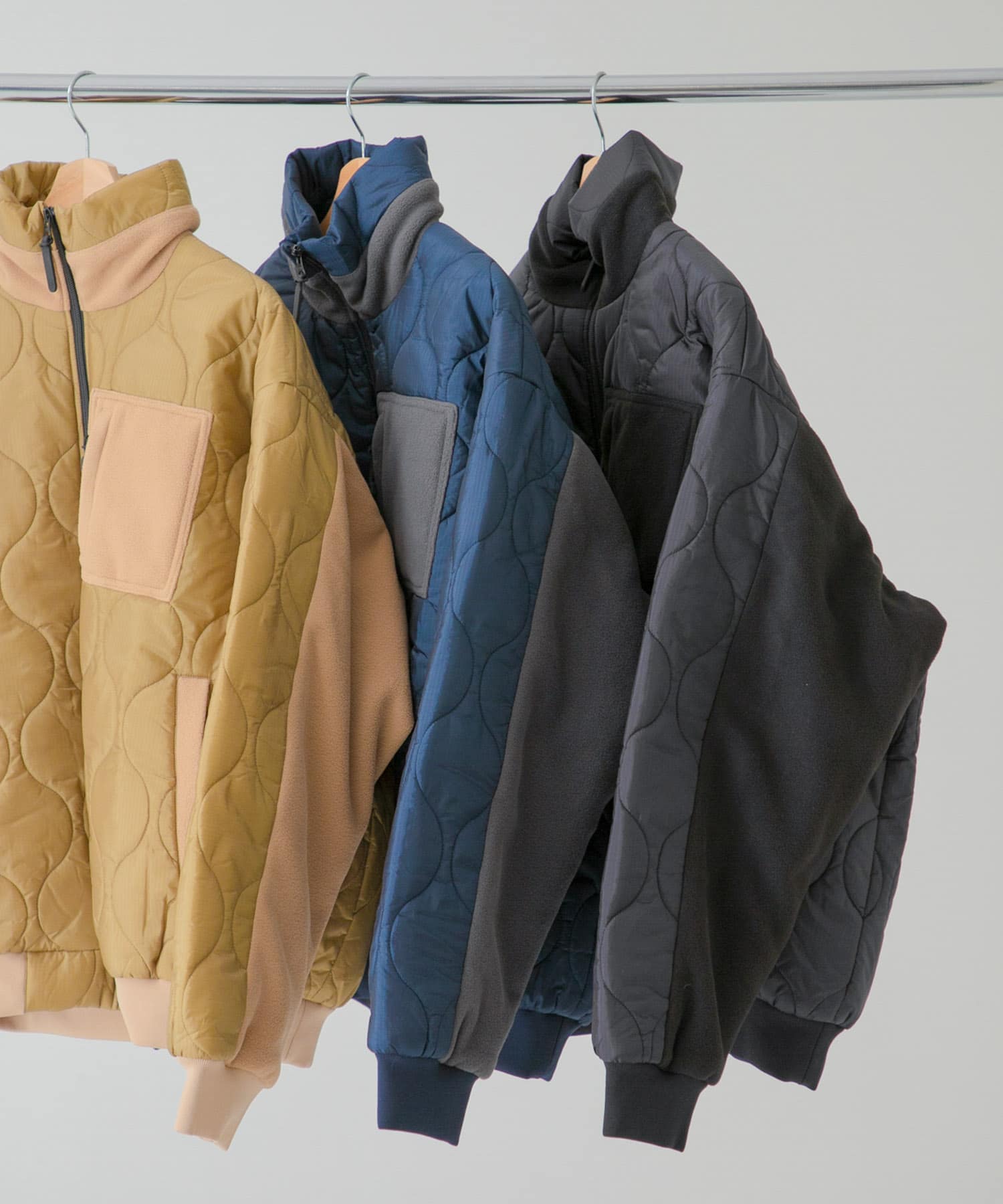 SFC　QUILTED PUFF JACKET KHA/BEG L