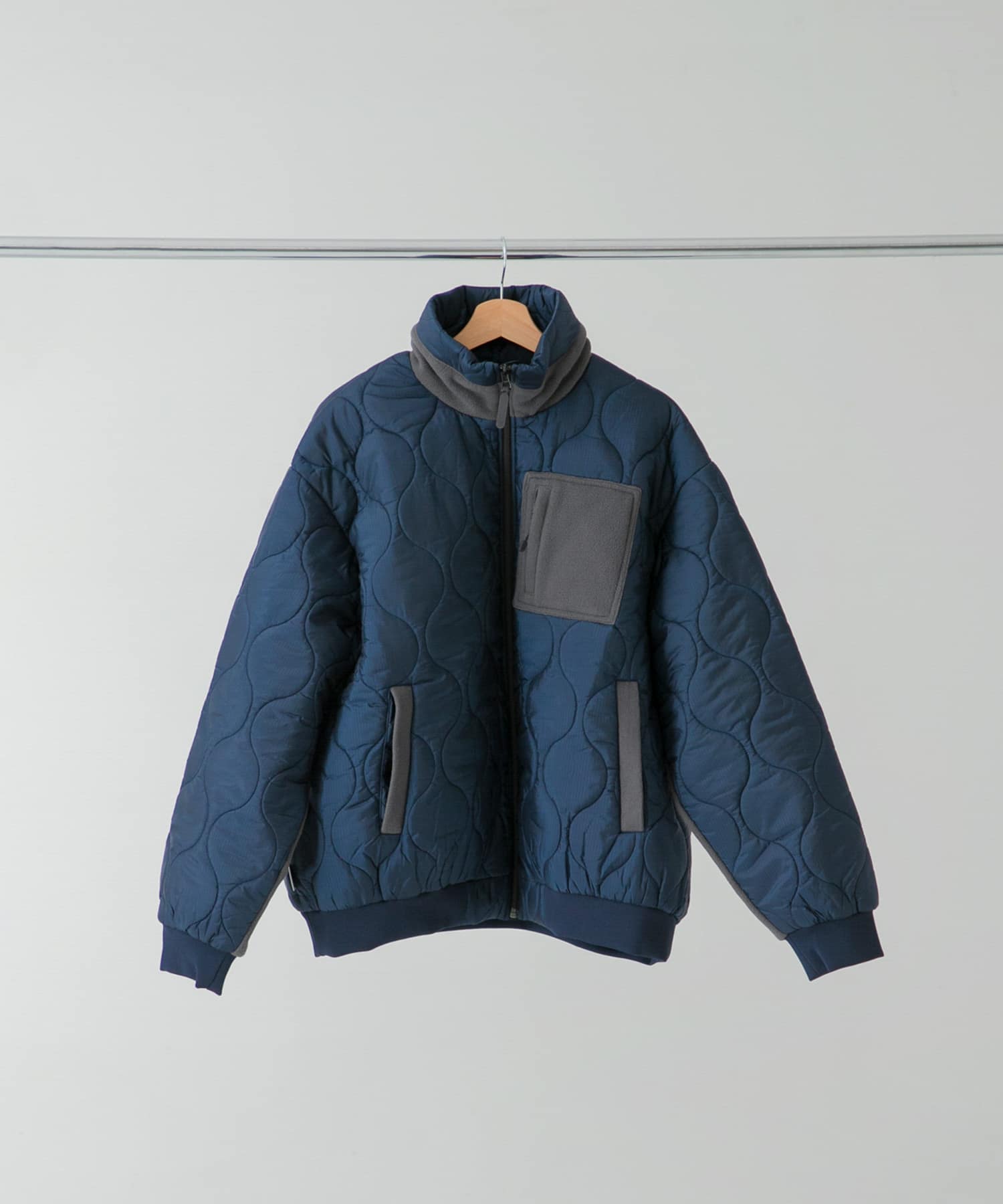 SFC　QUILTED PUFF JACKET NAV/GRY L