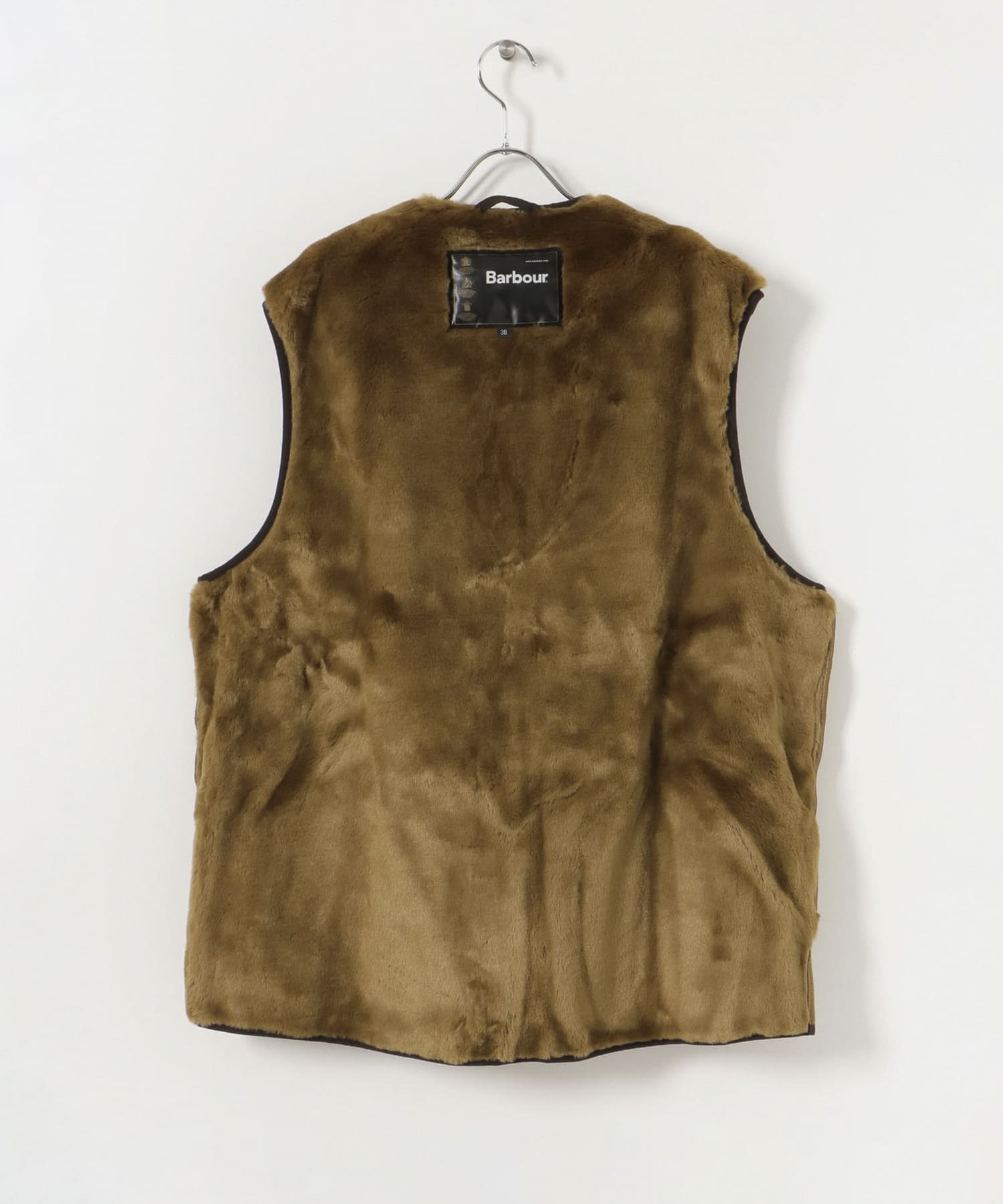 Barbour　waistcoat zip-in liner Brown 38