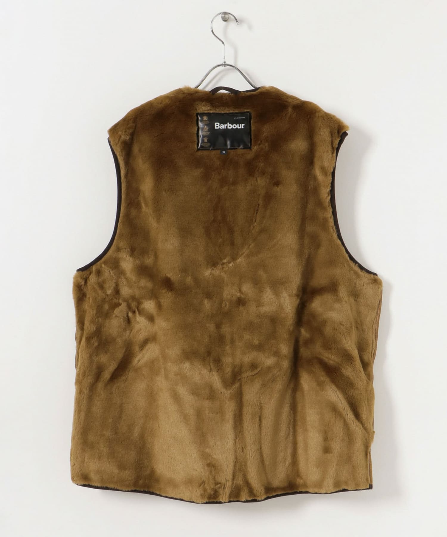 Barbour　waistcoat zip-in liner Brown 38