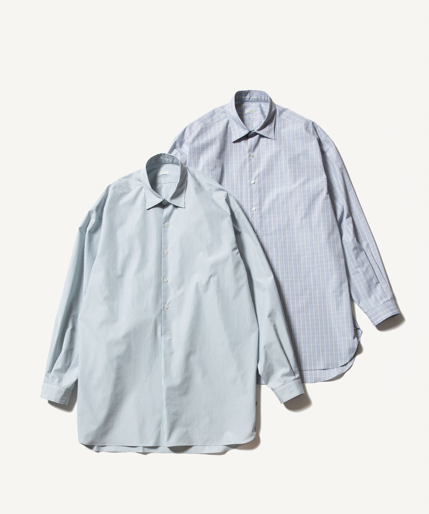 A PRESSE　Pullover Granpa Shirts STRIPE 3