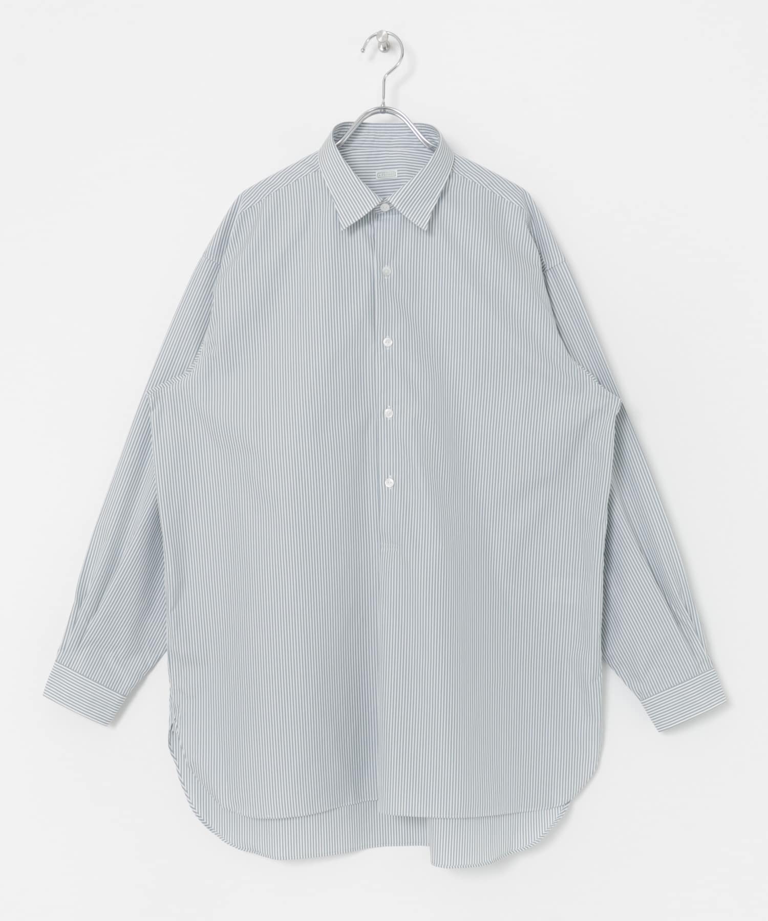 A PRESSE　Pullover Granpa Shirts STRIPE 3