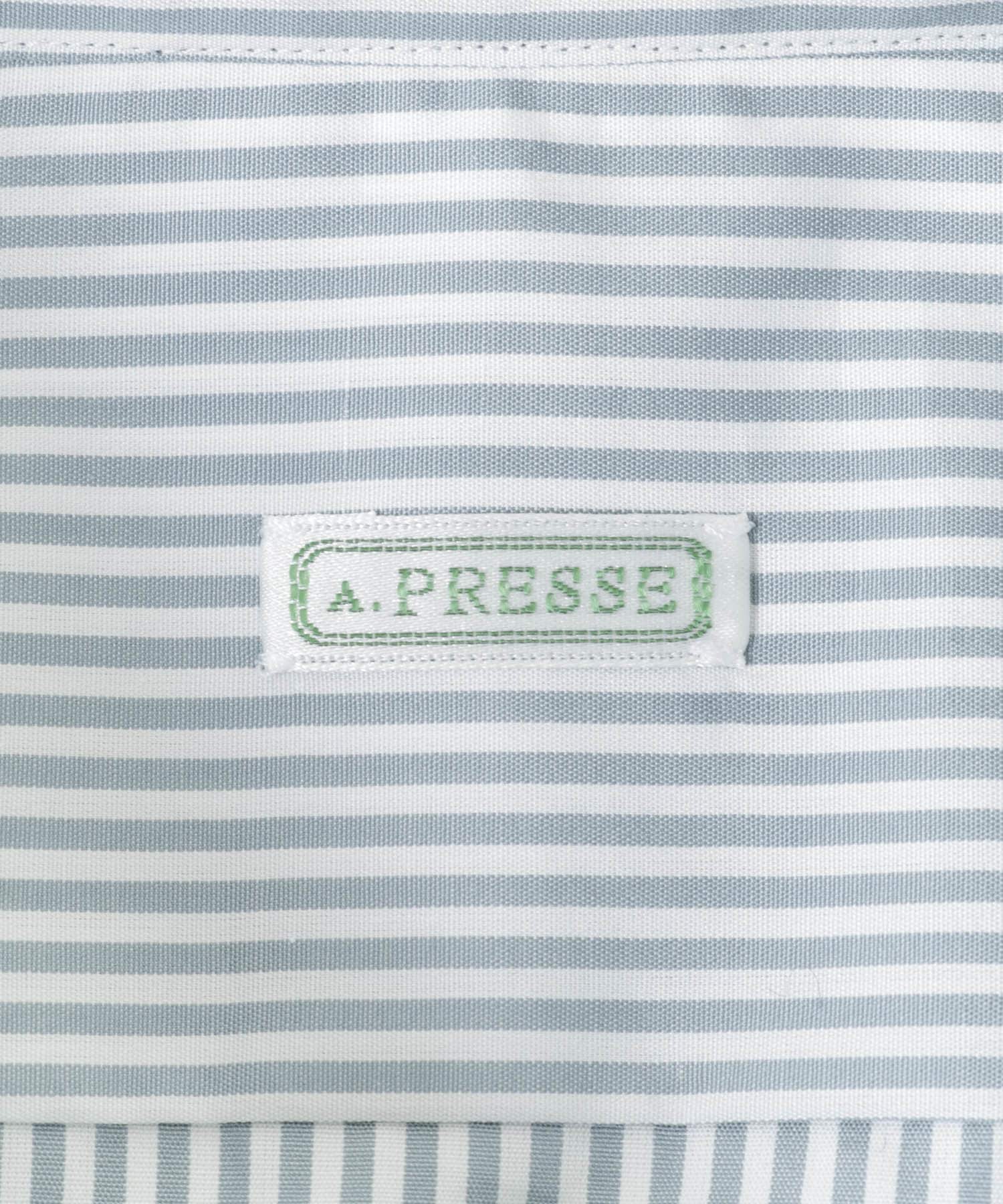 A PRESSE　Pullover Granpa Shirts STRIPE 3