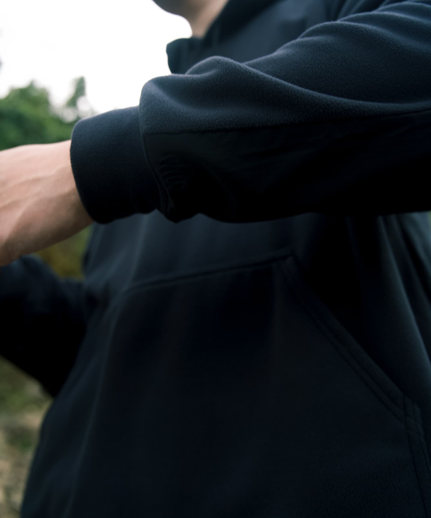 WILDTHINGS×LAKE SEEKERS　POLARTEC DRAWSTRING HOOD Black M