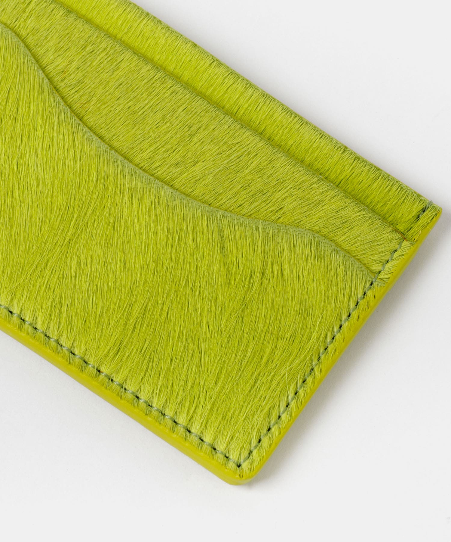 Hender Scheme　hairy cardholder lime green FREE