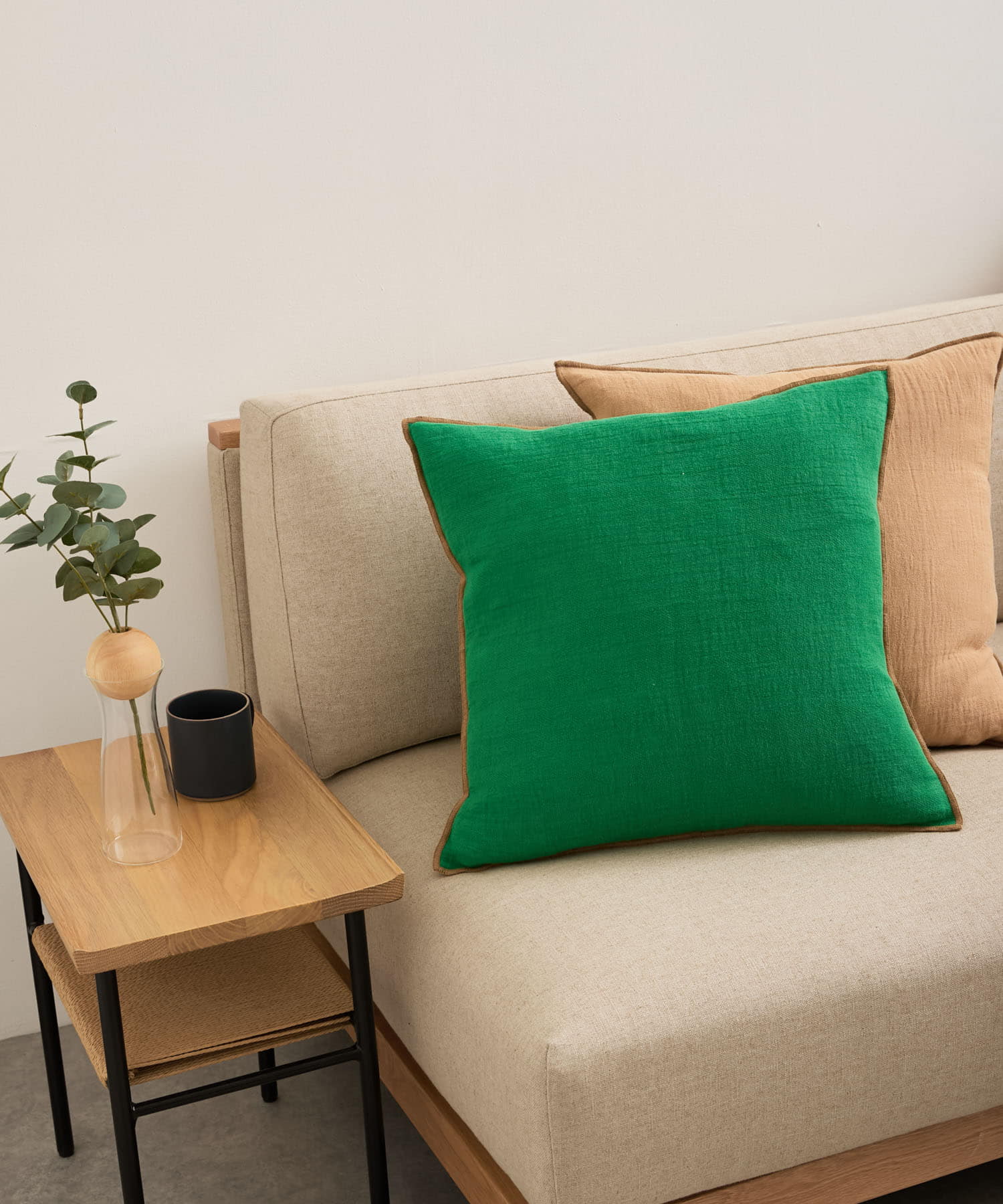 BRITA SWEDEN EVY クッションカバー 50×50cm(- Green): インテリア