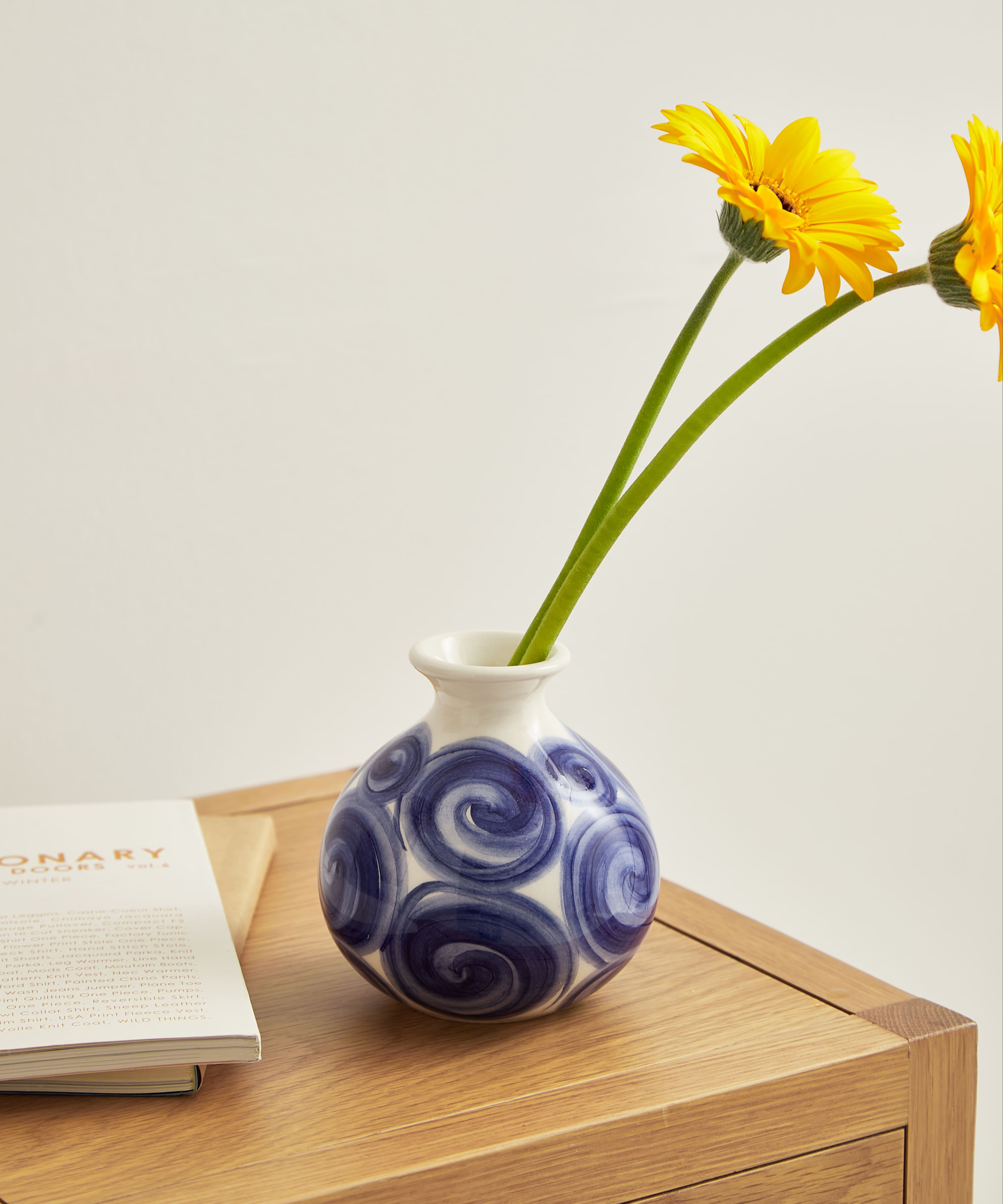 KAHLER　Tulle ベース (ブルー) H10.5cm